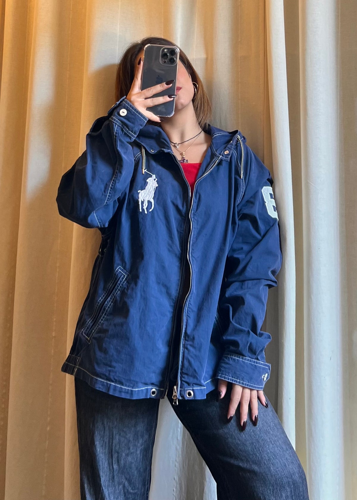 Super rara Giacca a Vento Ralph Lauren "Big Pony" - Taglia XL