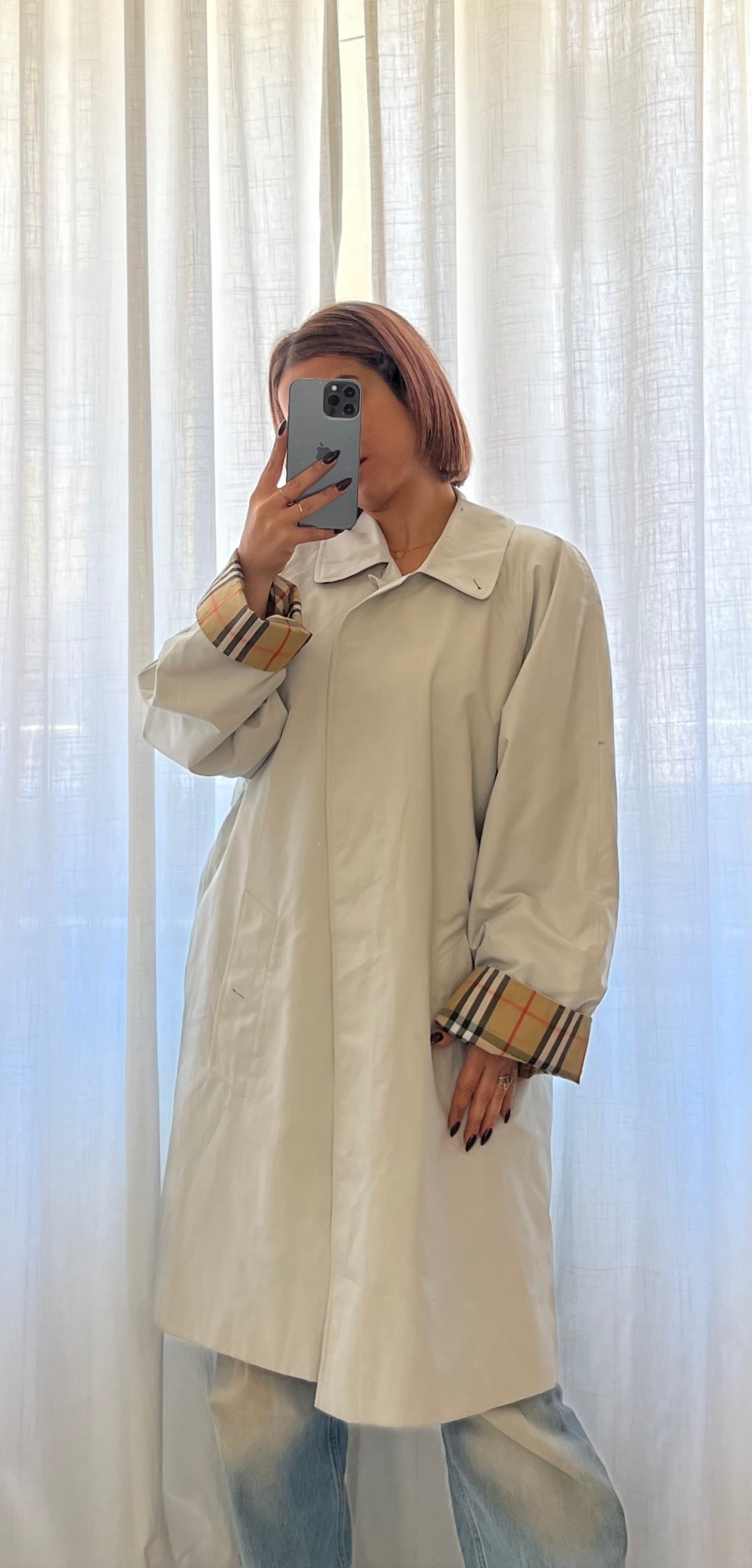 Trench burberry check