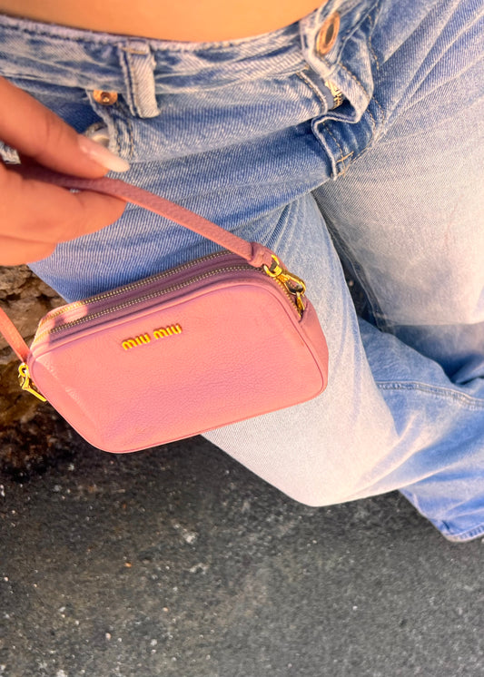 Miu Miu Micro Bag in Pelle – Rosa Pastello