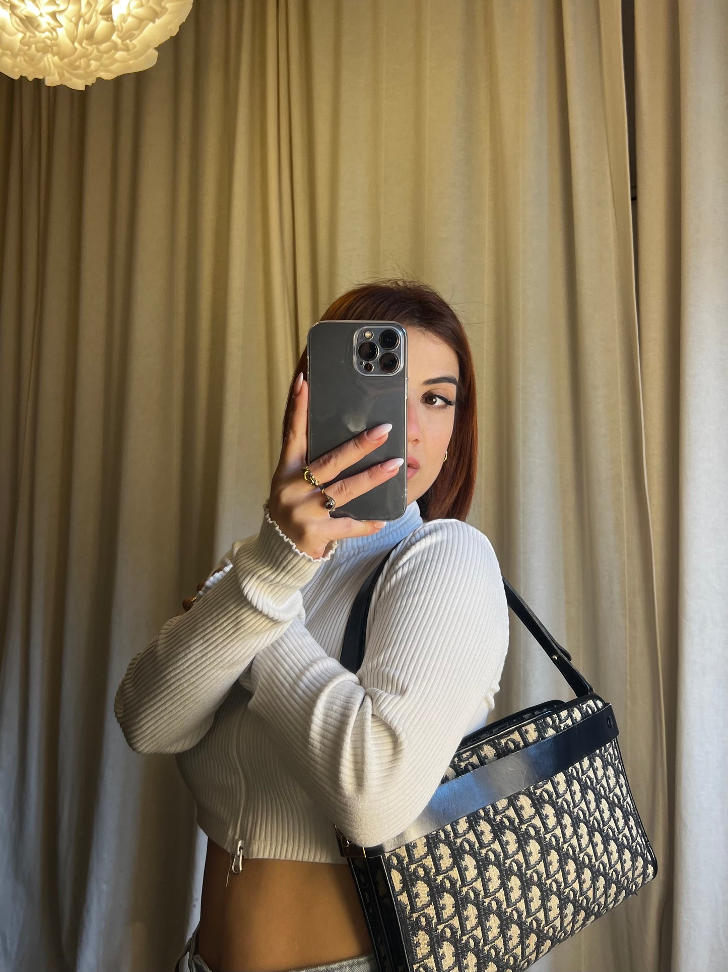 Christian Dior – Baguette Vintage 3-in-1 in Tela Oblique Blu Navy