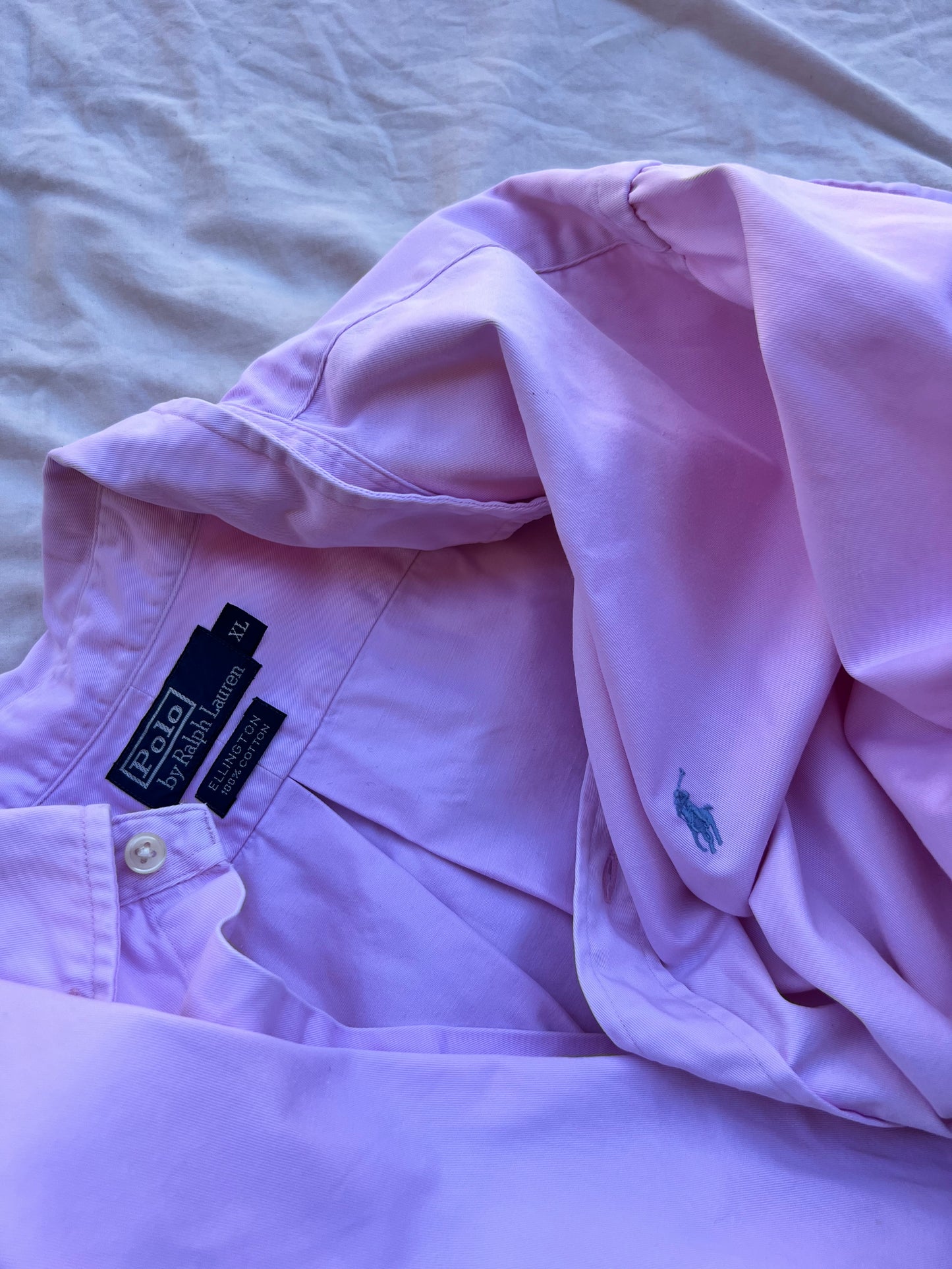 Camicia Polo Ralph Lauren Oversize – Rosa Pastello