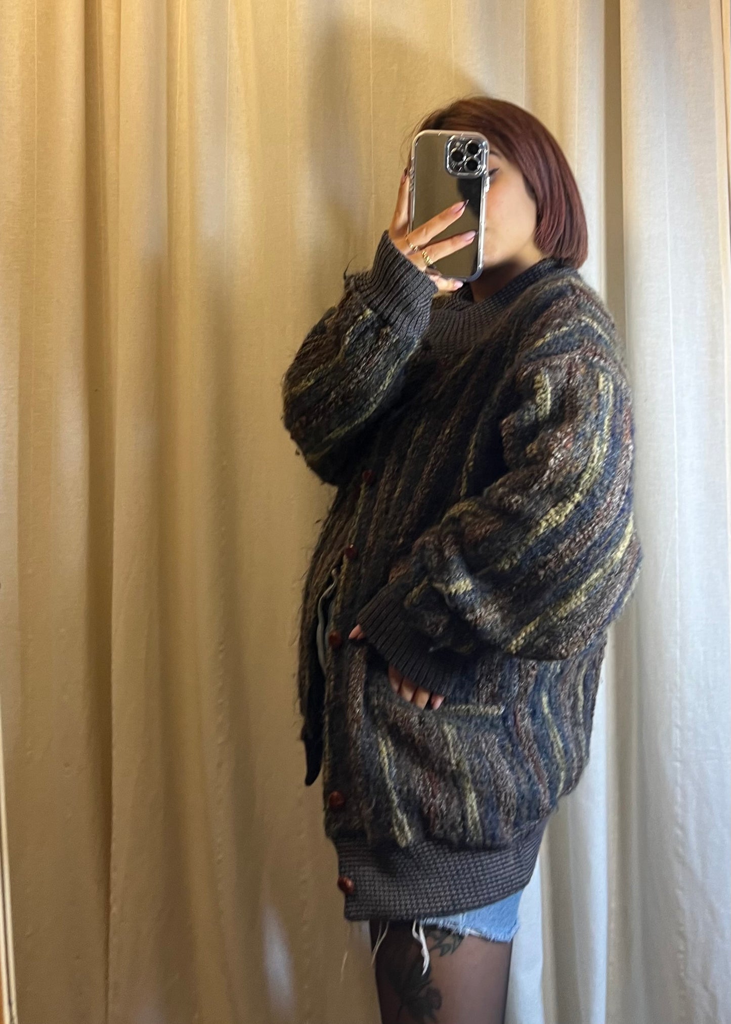 Bomber vintage in lana