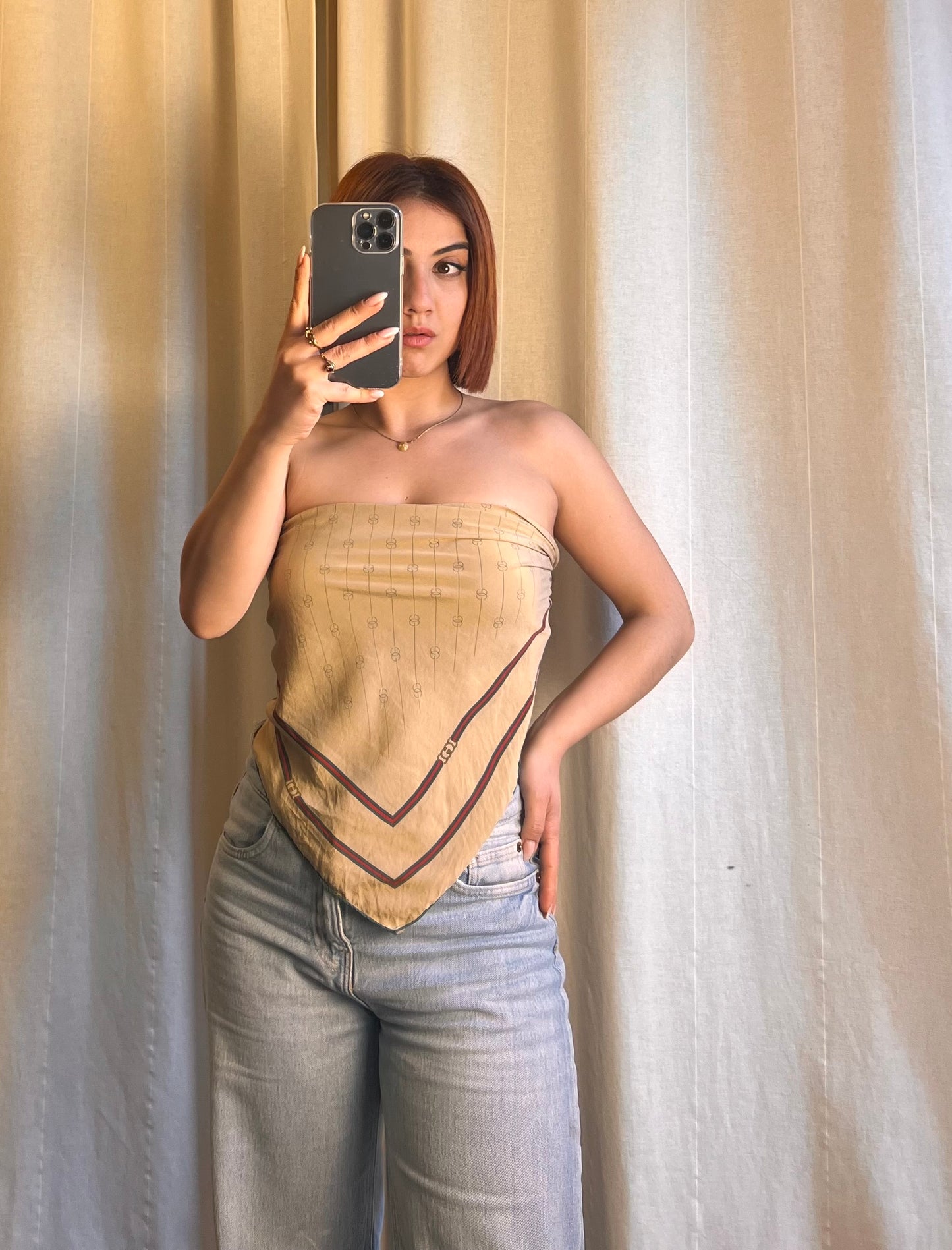 Foulard Gucci in Seta – Pattern Geometrico Iconico (80x80)