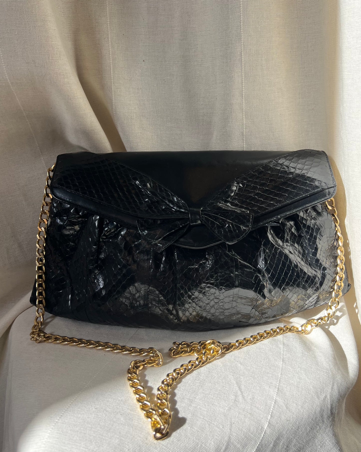 Borsa vintage in coccodrillo