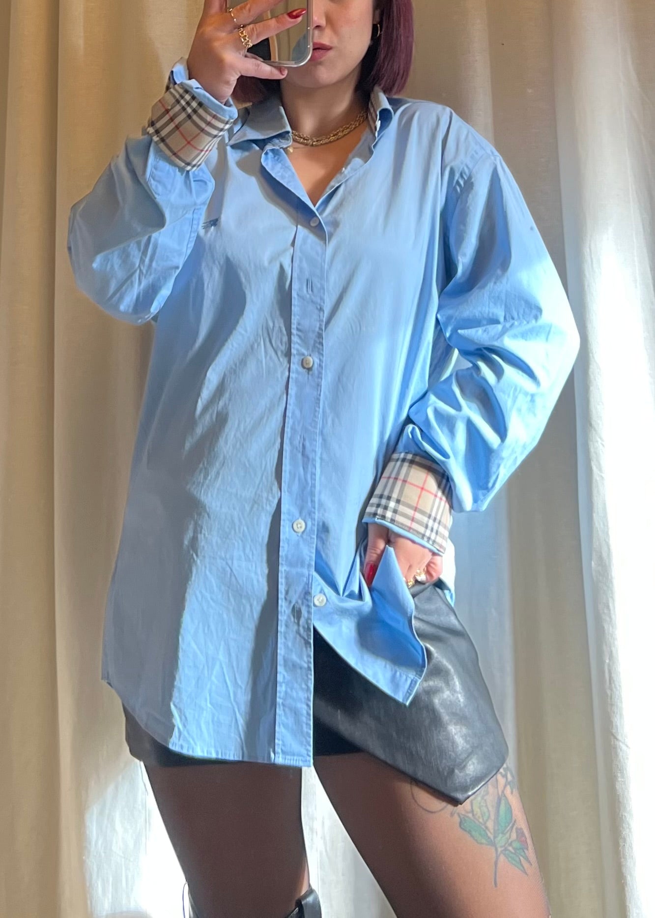 Camicia Burberry azzurra