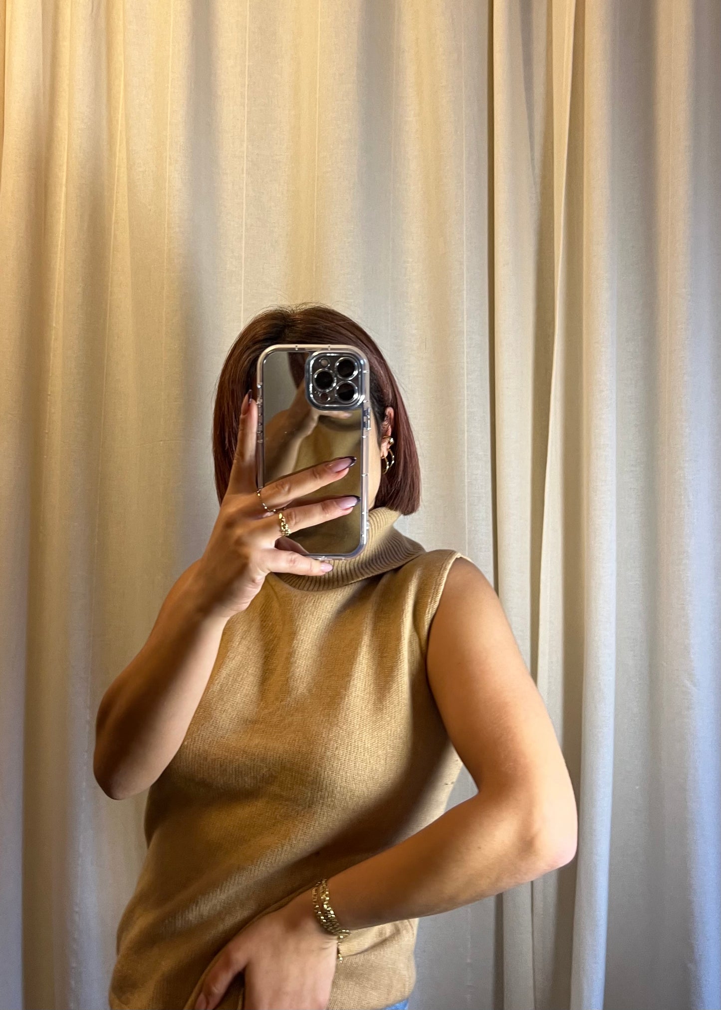 maglione in lana smanicato