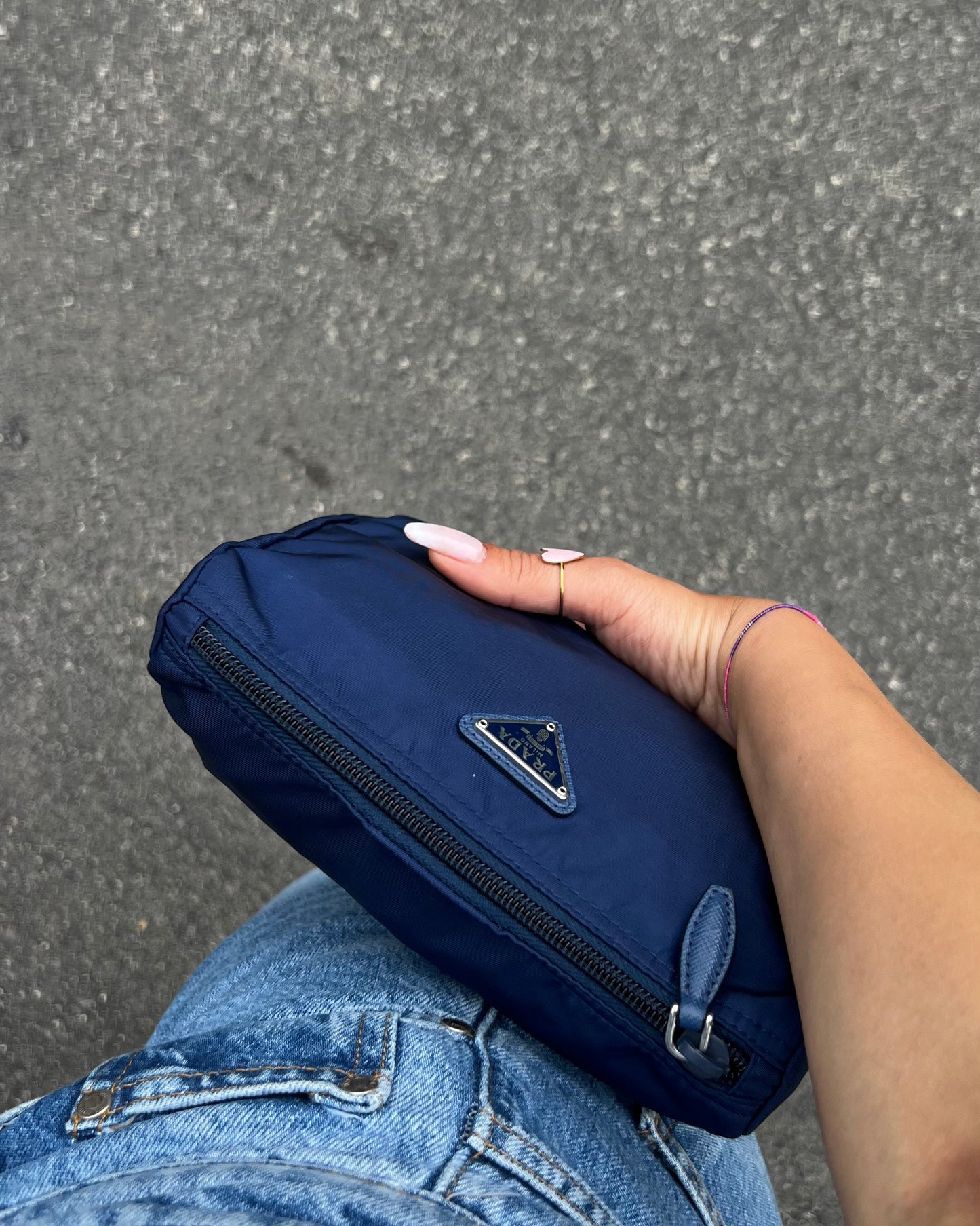 Pochette Prada in Nylon Blu