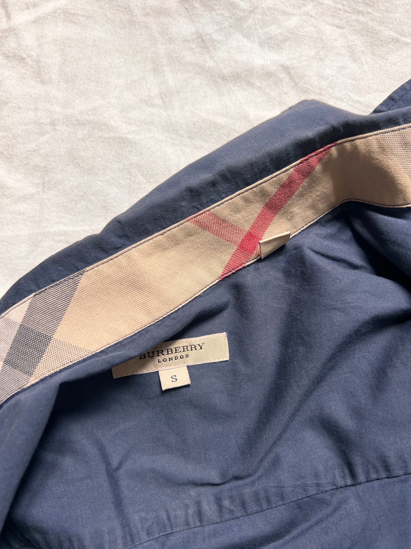 Camicia Burberry London - Blu Navy con Dettagli Nova Check