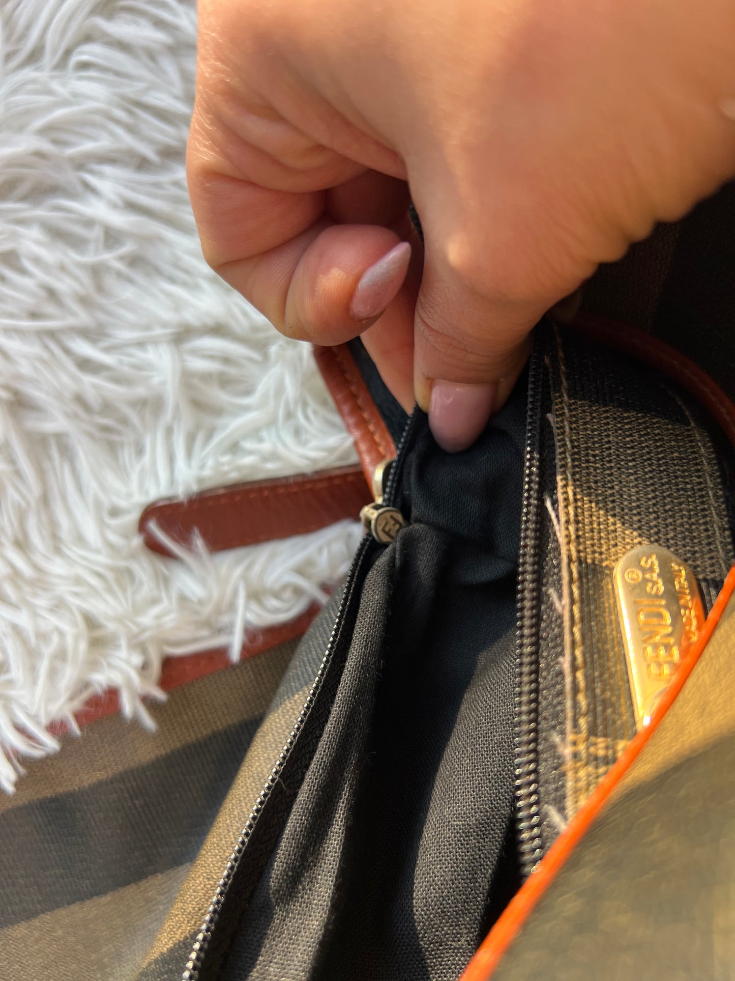 Fendi crossbody pecan