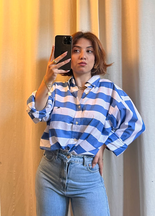 Camicia ETRO Milano - Righe Maxi Azzurre e Bianche