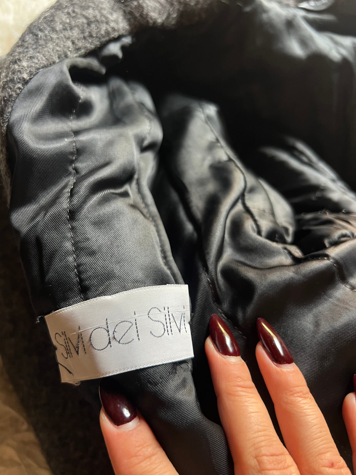 Bomber Vintage / Giacca Oversize in Pelle e Misto Lana