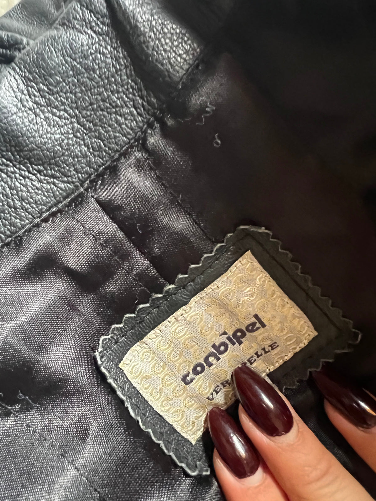 Trench in Vera Pelle Nera Conbipel – Style Vintage Y2K / 90s