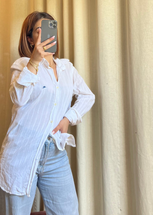 Camicia Bianca Etro in Cotone con Iconico Pegaso