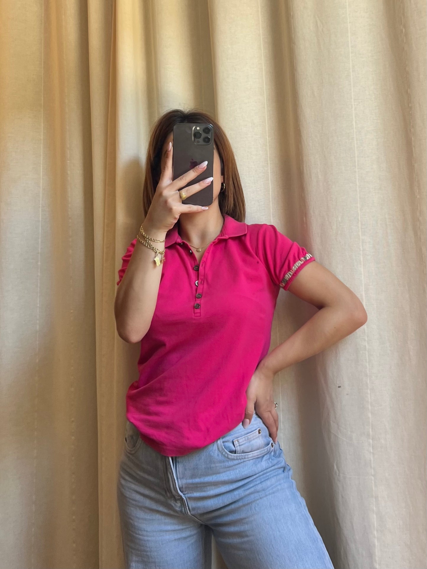 Polo Donna Burberry Brit – Rosa Magenta
