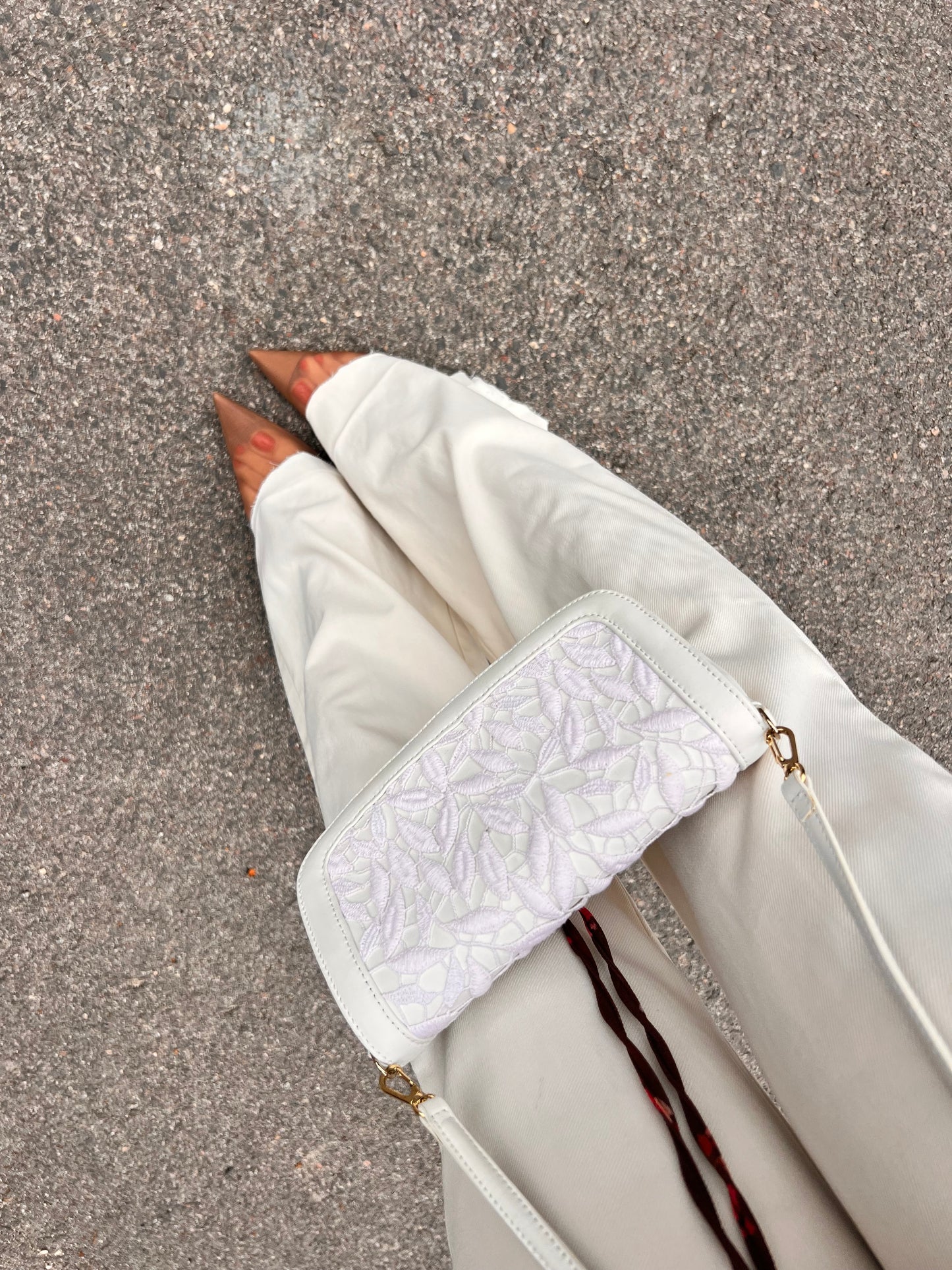 Baguette Blumarine pelle e macrame