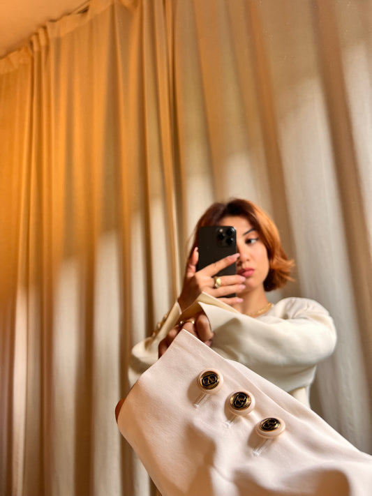 Blazer Vintage Valentino Miss V – Color Crema