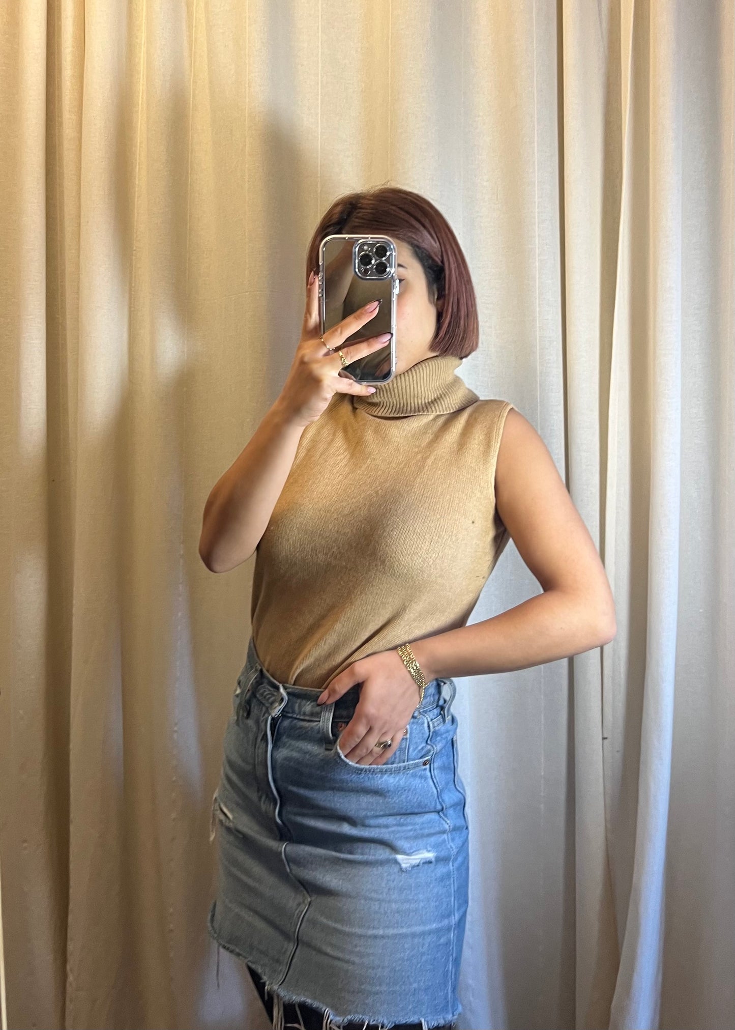 maglione in lana smanicato