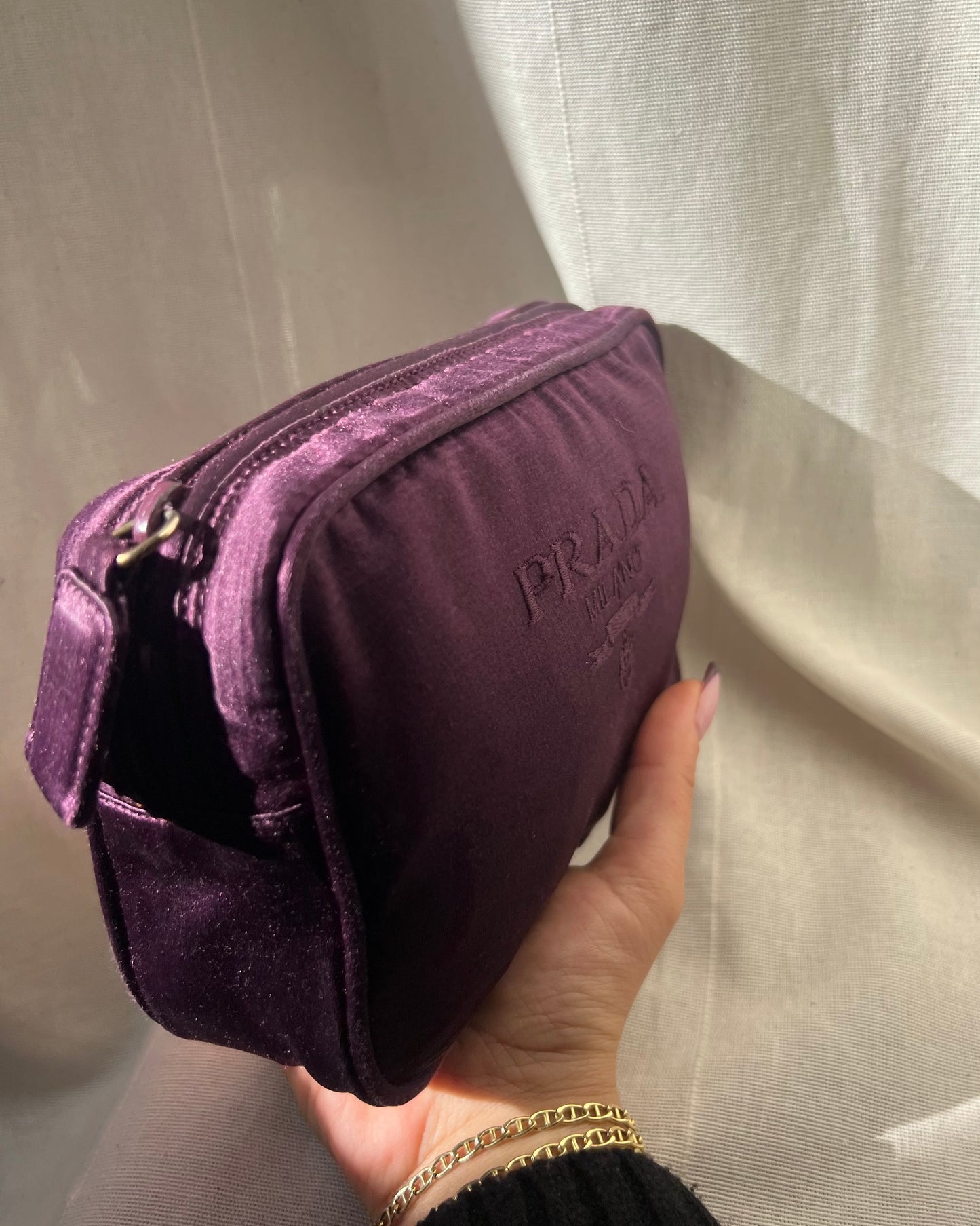 Pochette Prada in seta