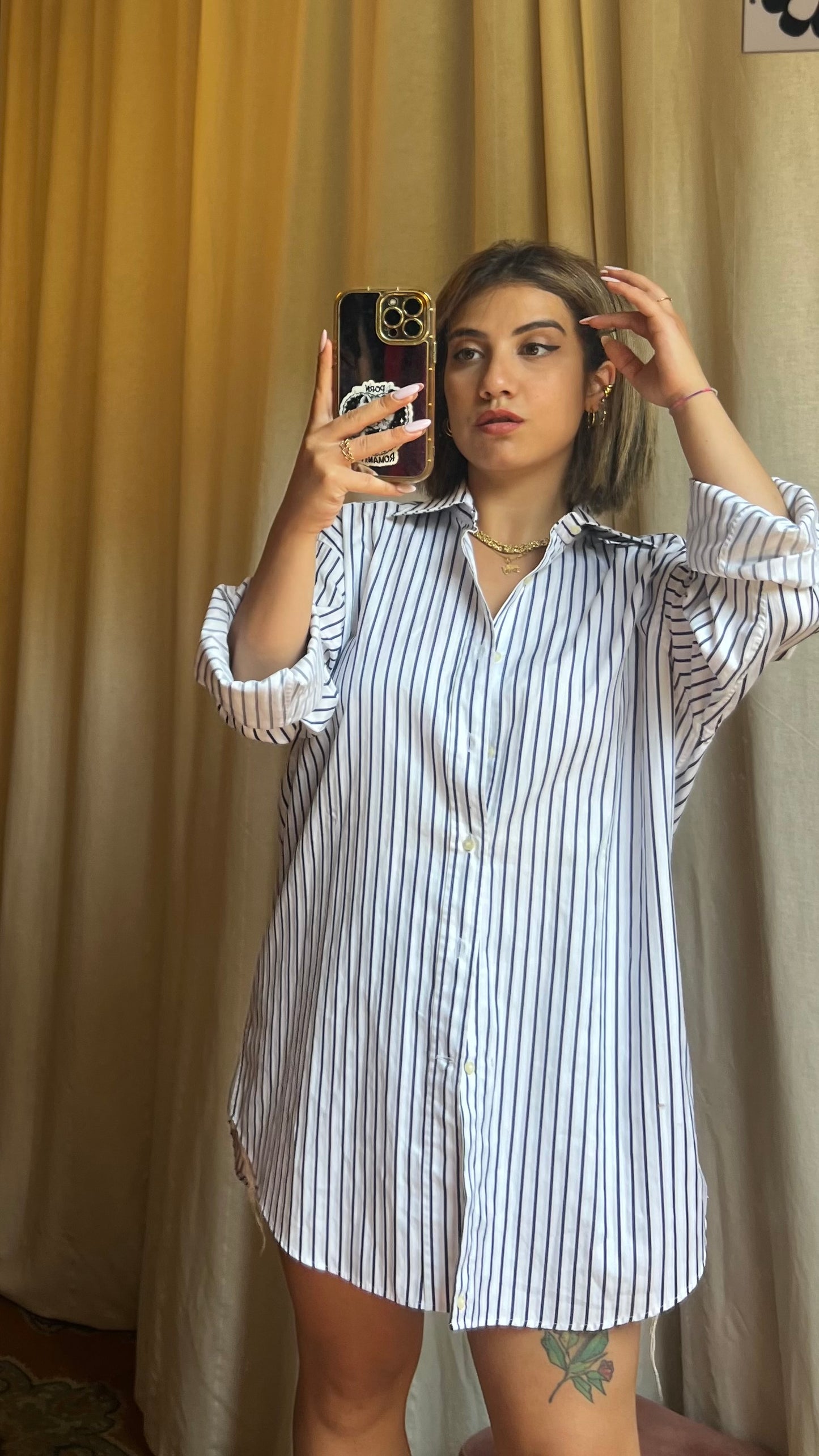 Camicia, mini dress,Etro blu e bianca