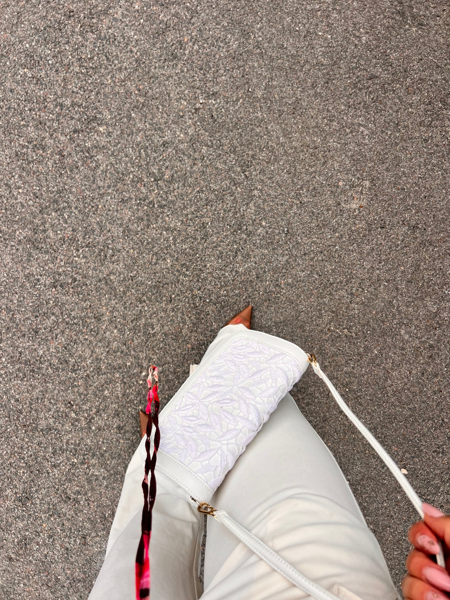Baguette Blumarine pelle e macrame
