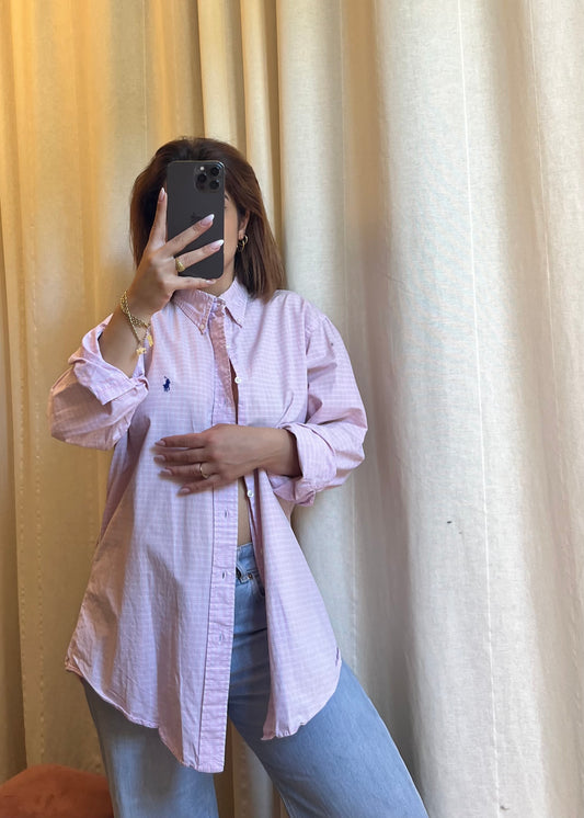 Camicia Ralph Lauren Custom Fit a quadretti rosa e azzurri – Ottimo stato