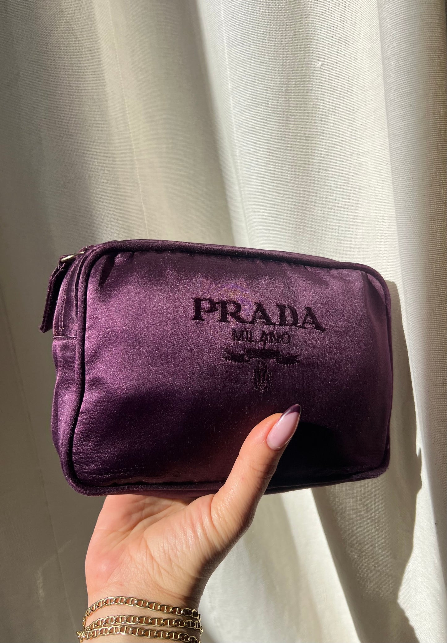 Pochette Prada in seta
