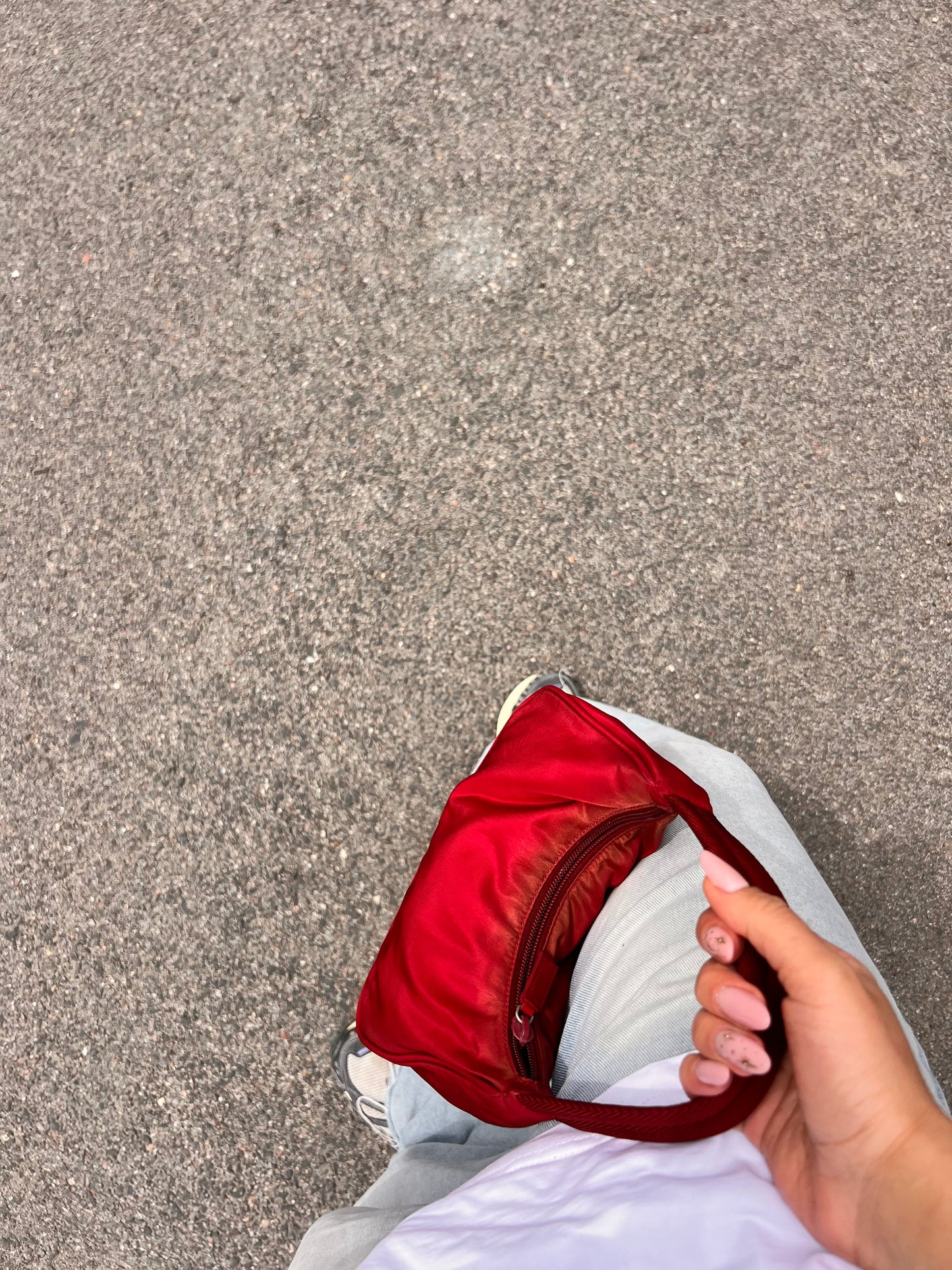 Prada  nylon Mini Bag - Rosso Iconico  leggi bio