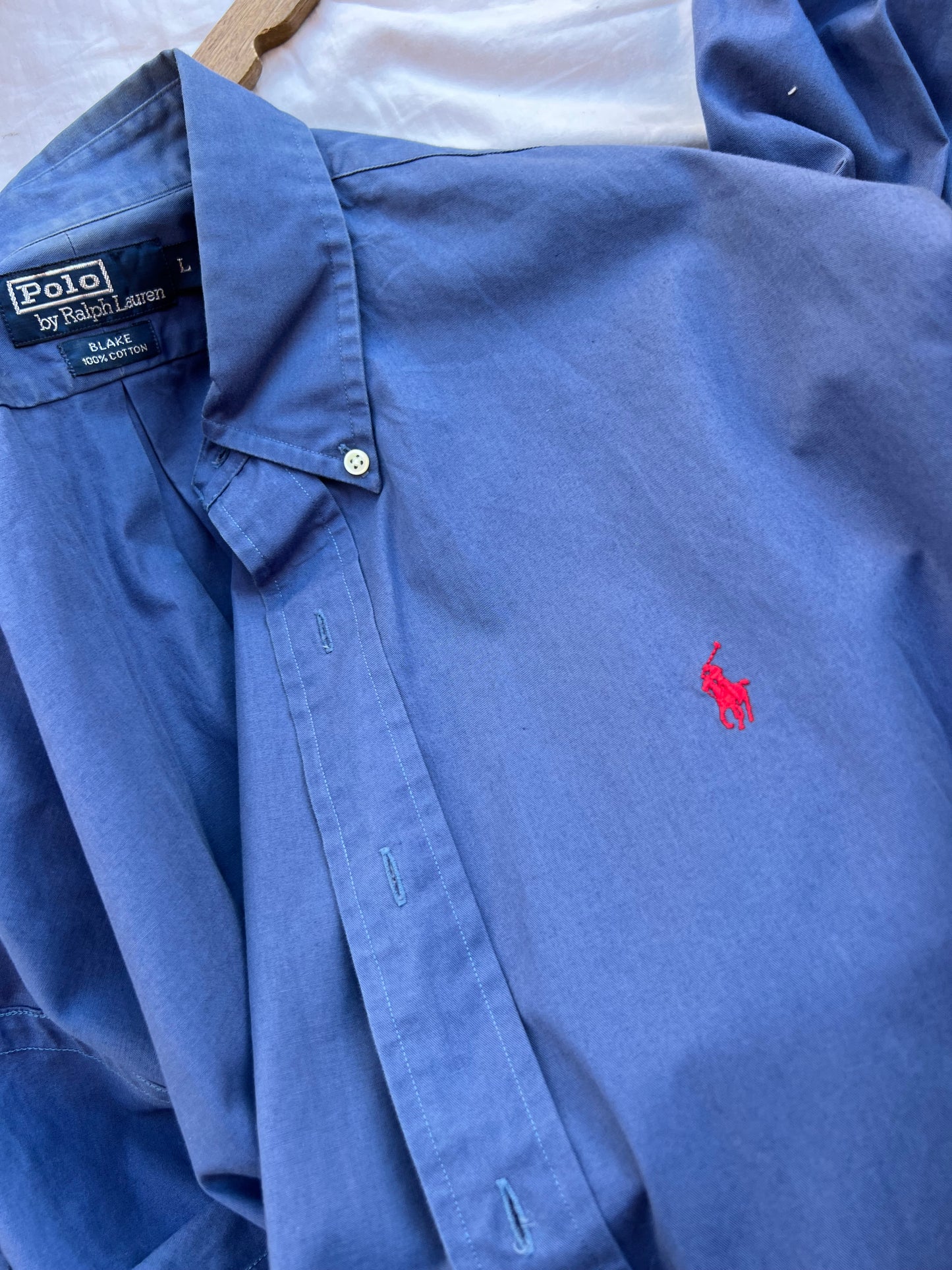 Polo Ralph Lauren camicia oversize in cotone blu