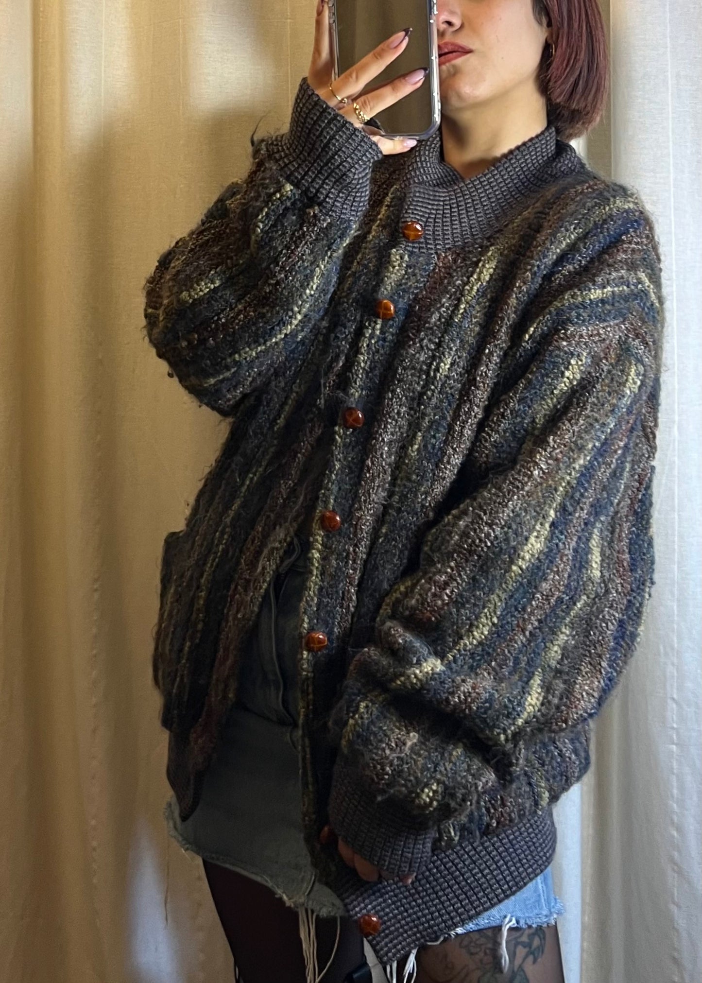 Bomber vintage in lana