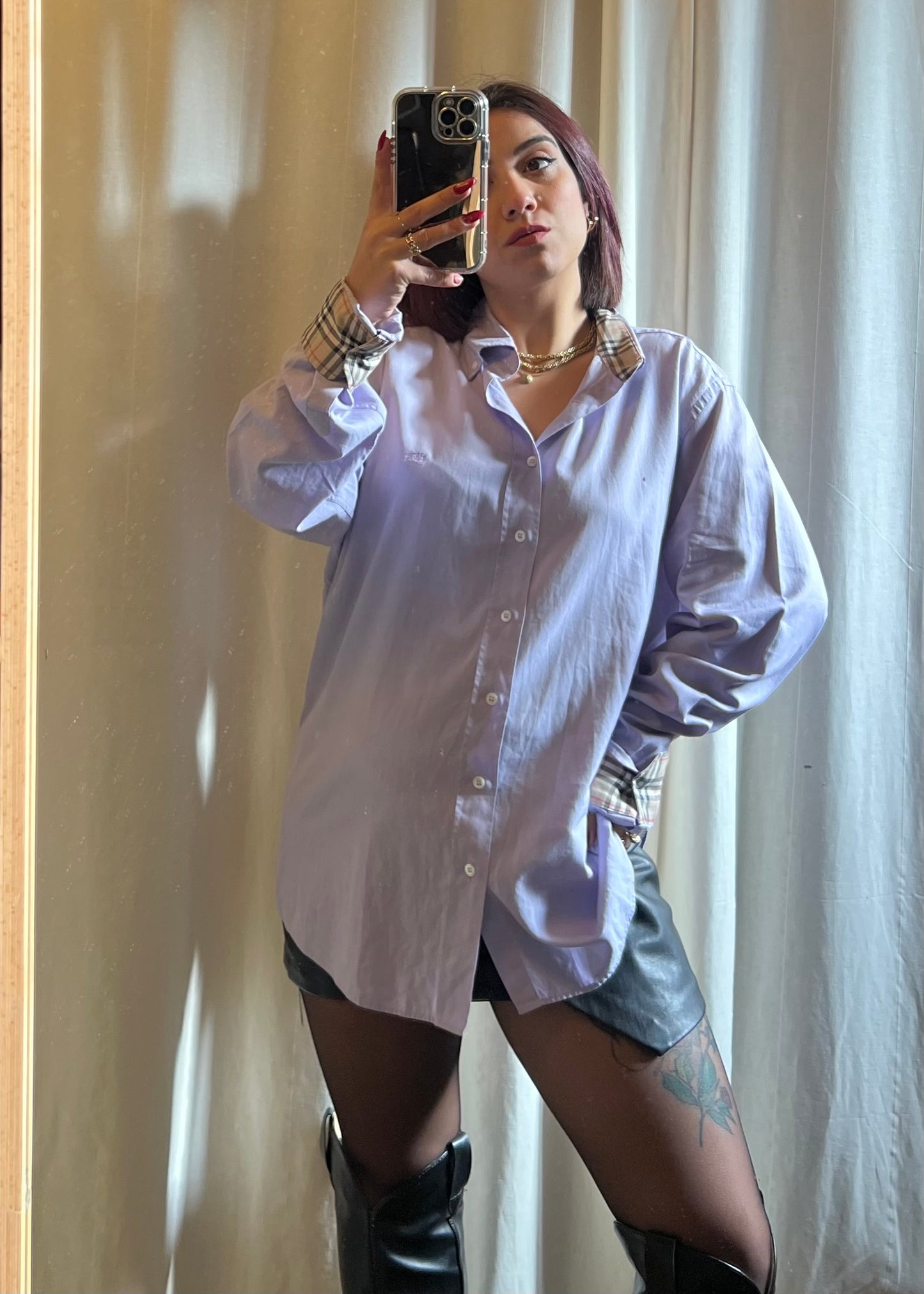 Camicia Burberry lilla