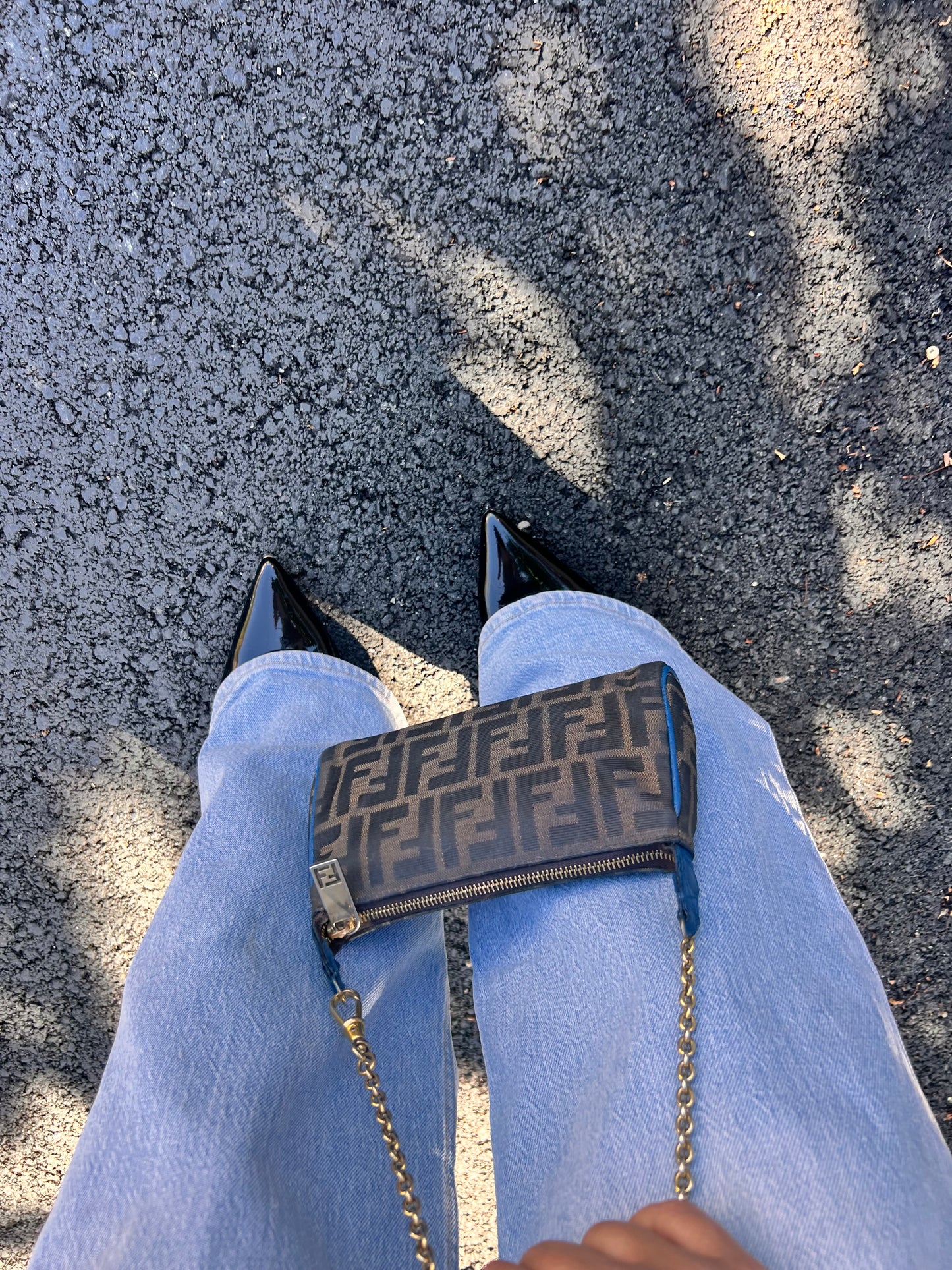 Pochette on Chain Fendi Zucca