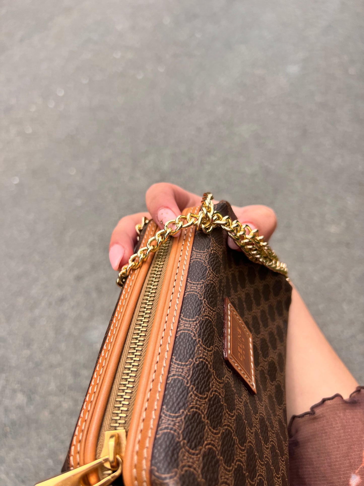 Borsa Celine Vintage Triomphe Macadam – 2-in-1 Pochette & Tracolla