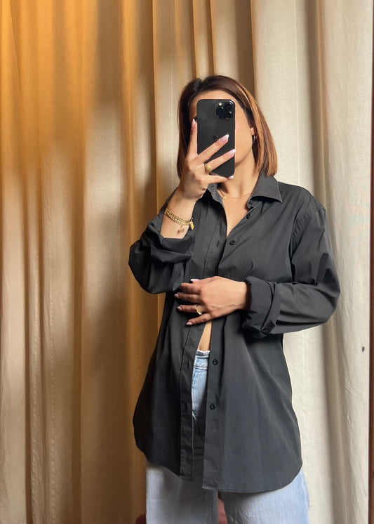 Camicia PRADA Grigio Antracite – Effetto Vintage / Oversize