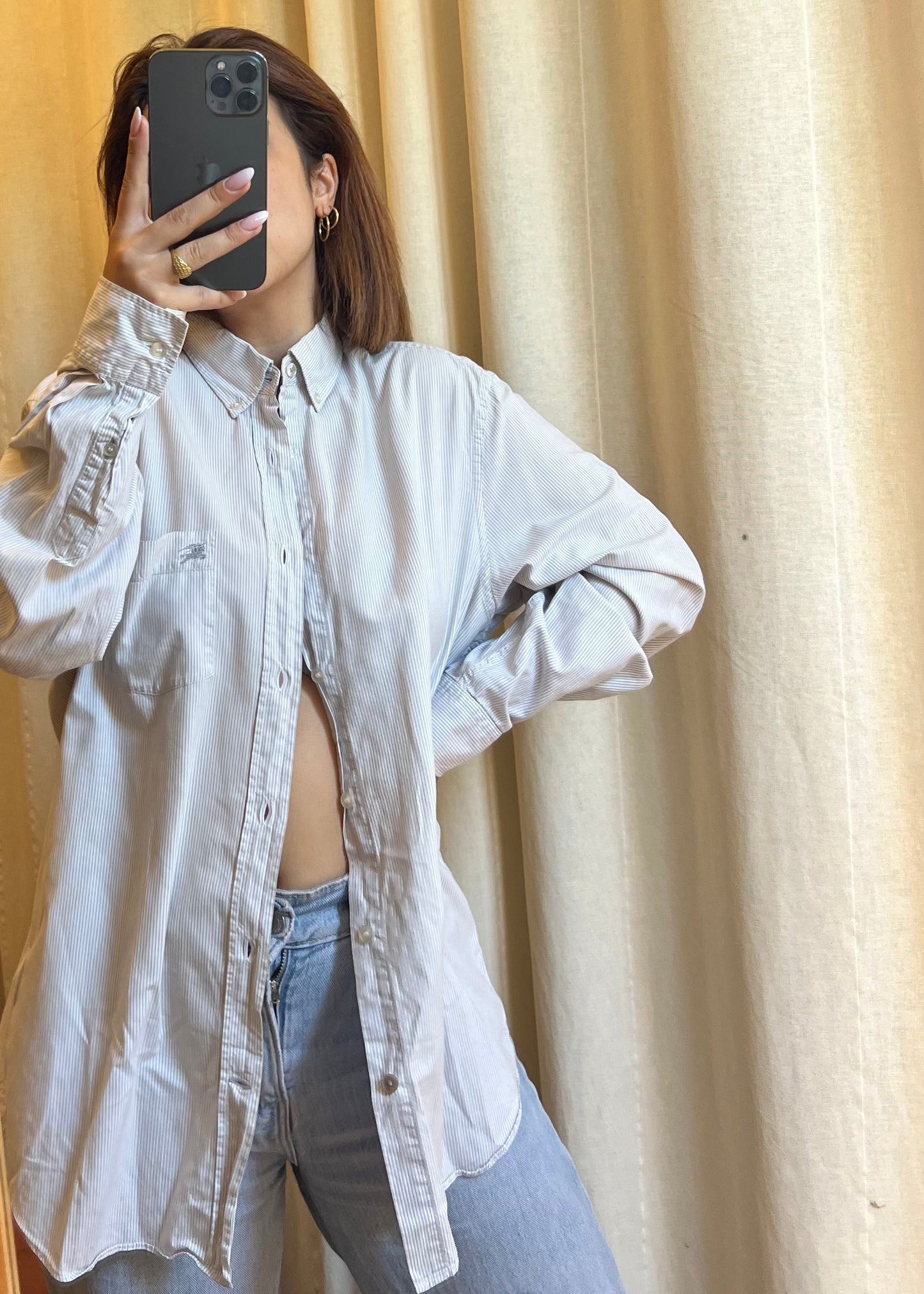 Camicia Bianca Etro in Cotone con Iconico Pegaso