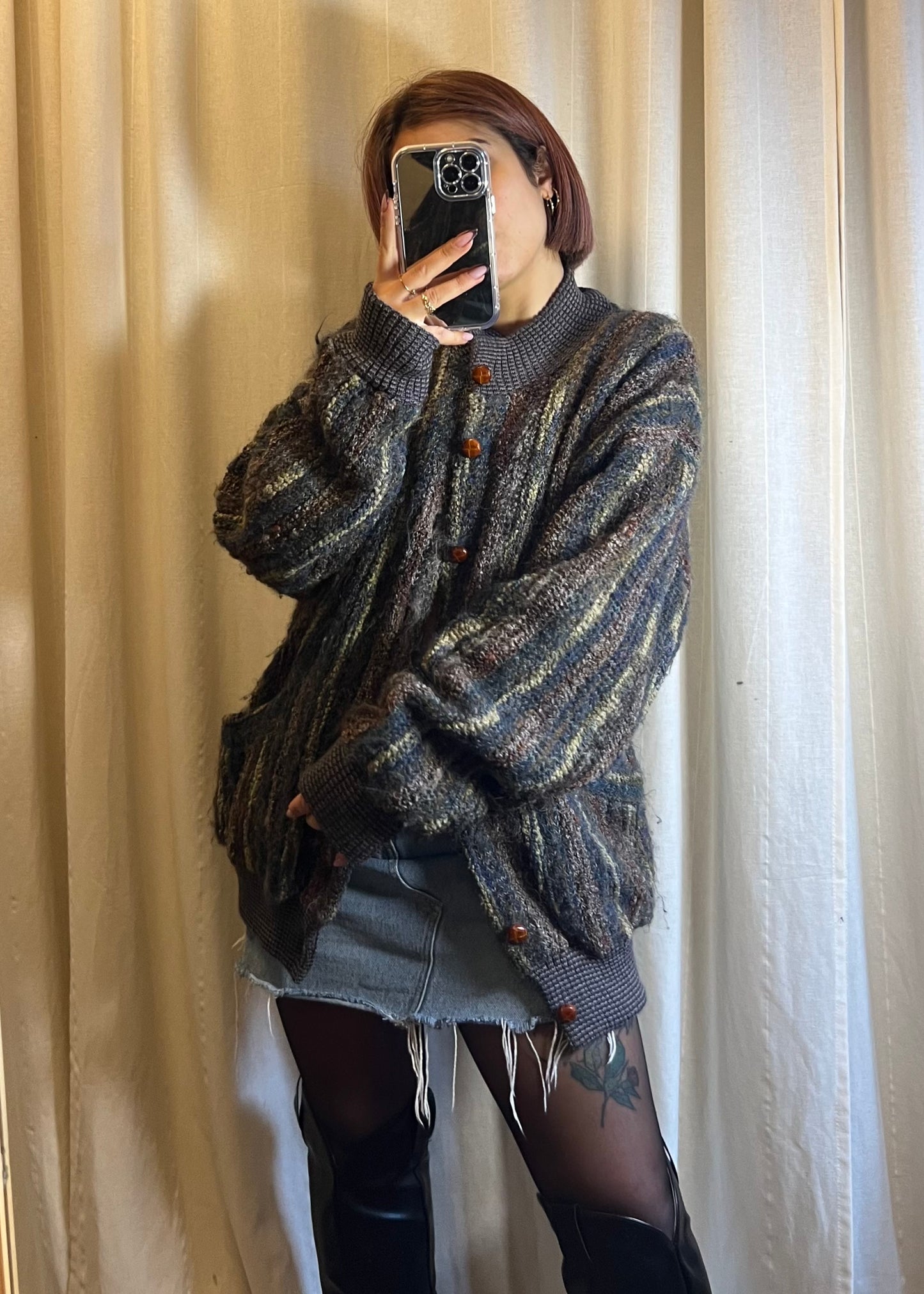 Bomber vintage in lana