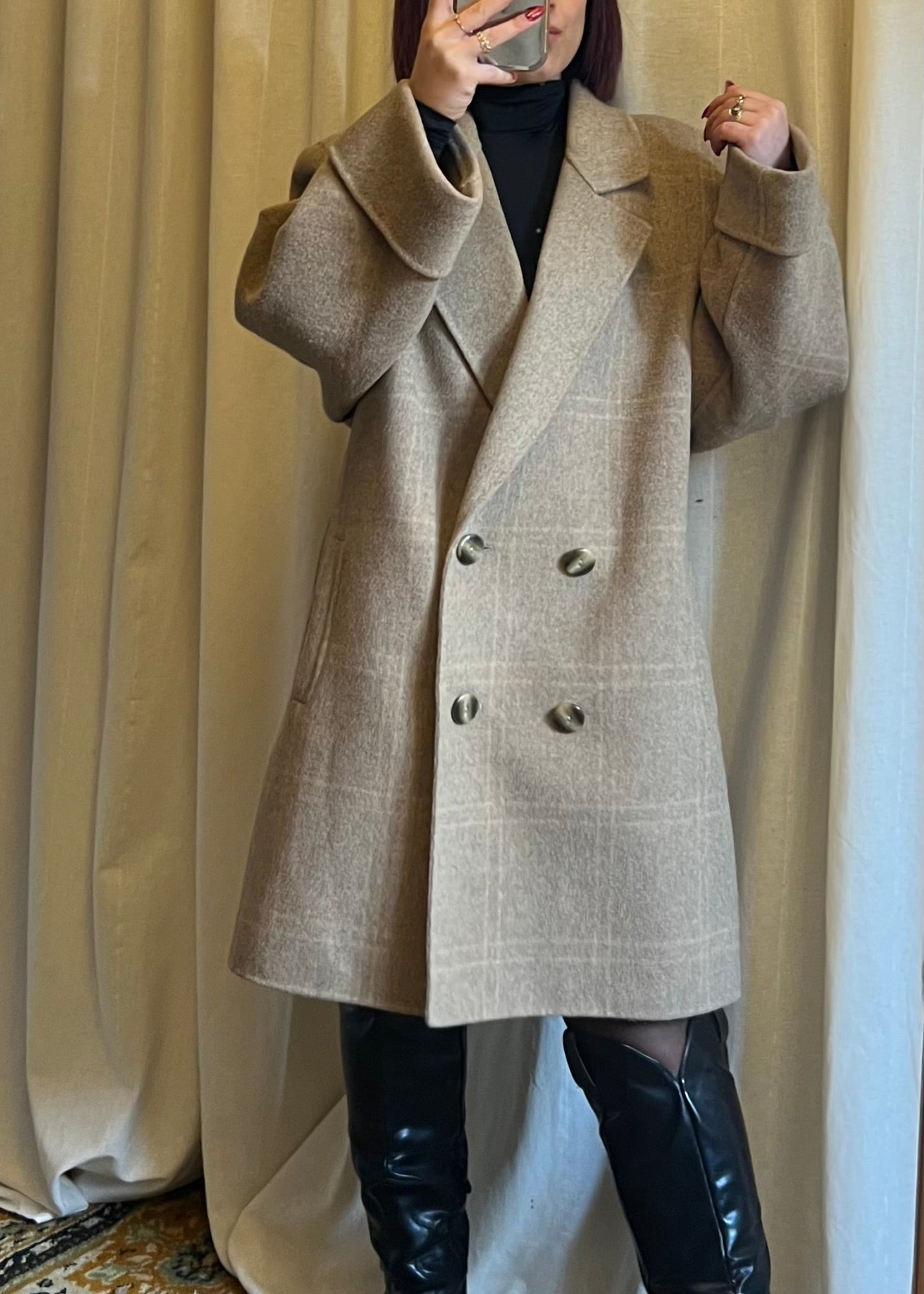 Capotto doppio petto in lana