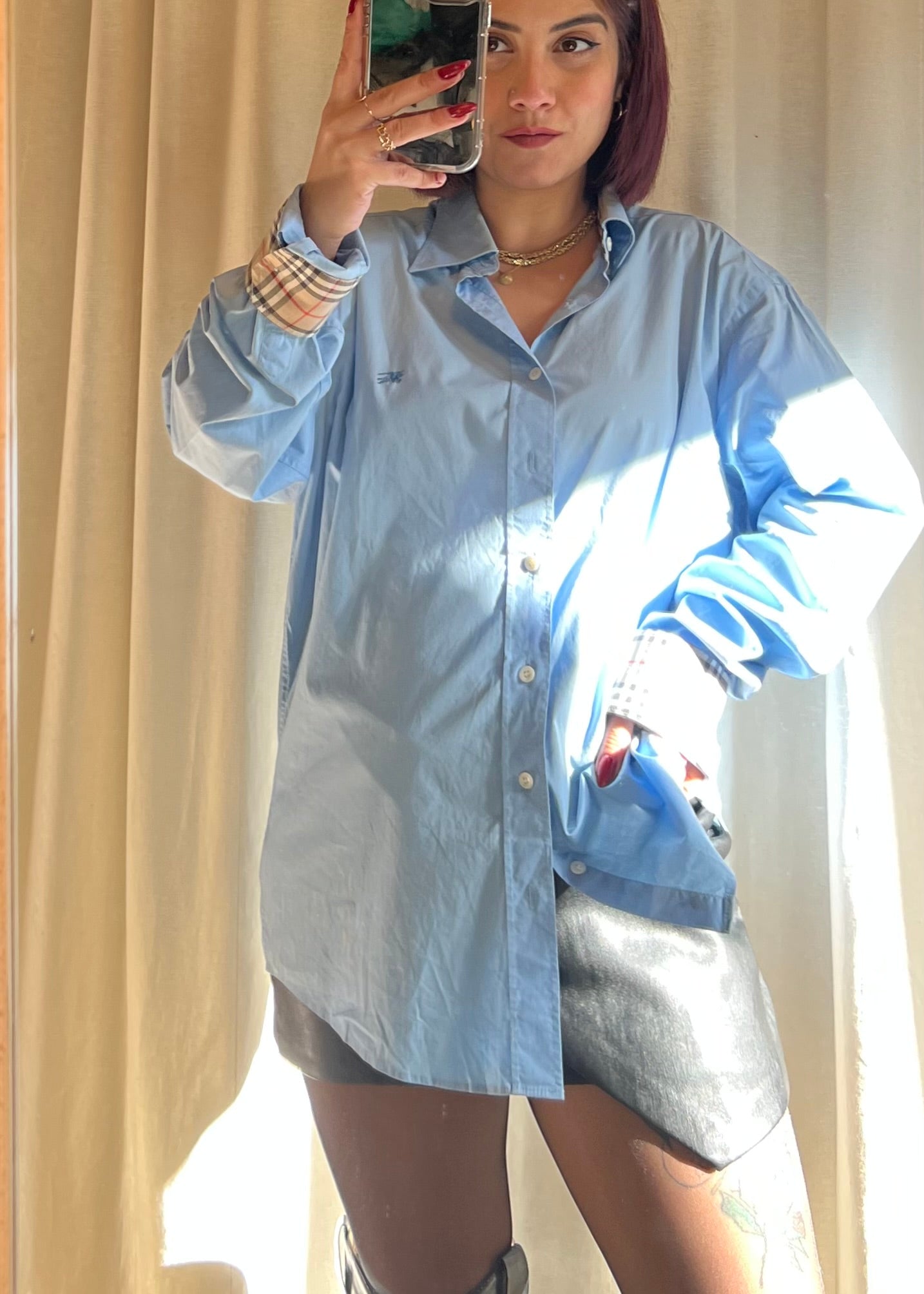 Camicia Burberry azzurra