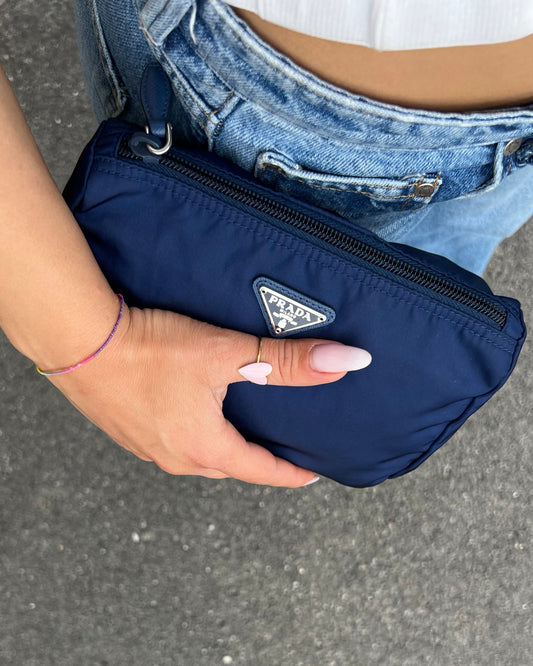 Pochette Prada in Nylon Blu