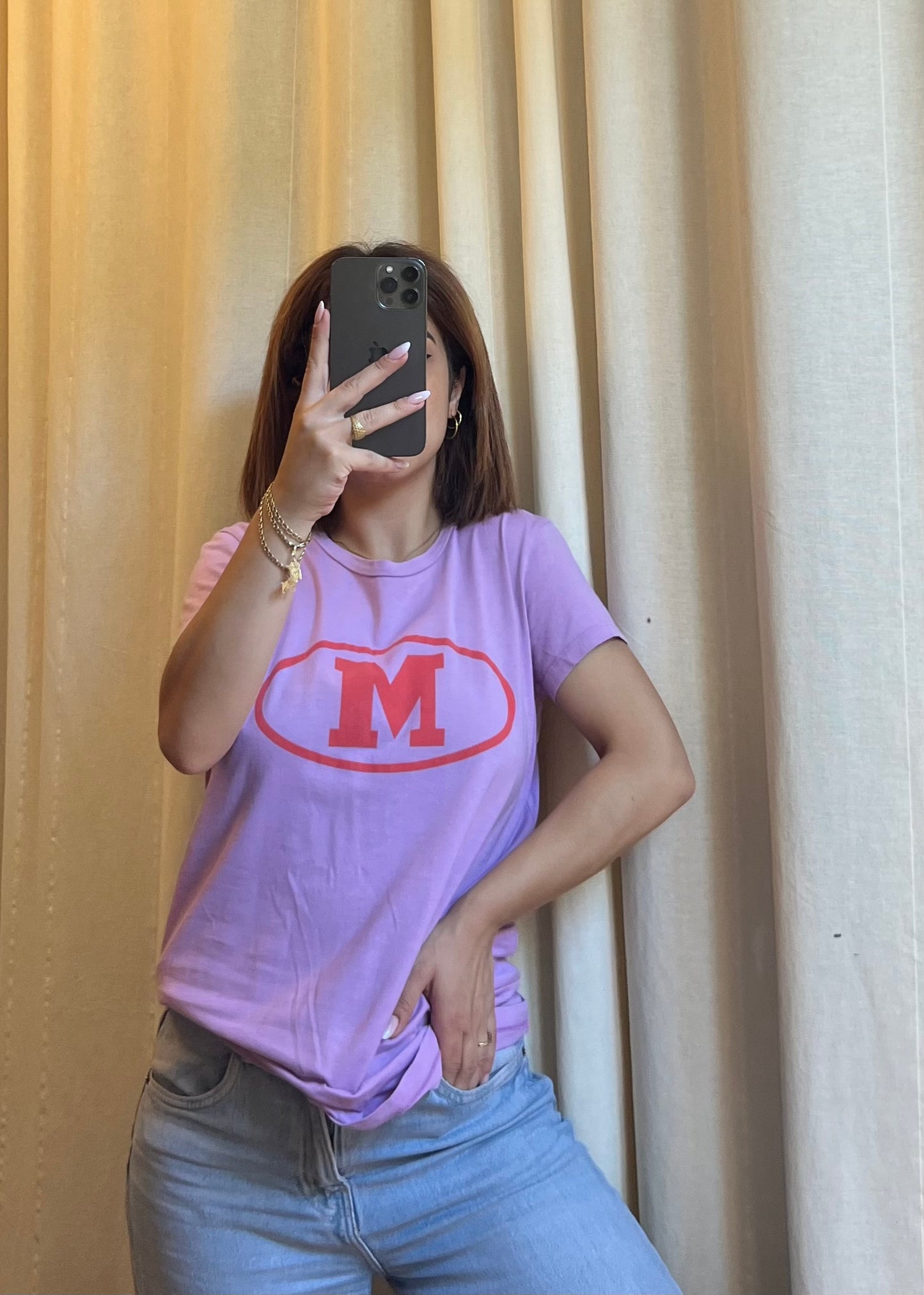 Maglietta Missoni - Lavanda con Logo Rosso