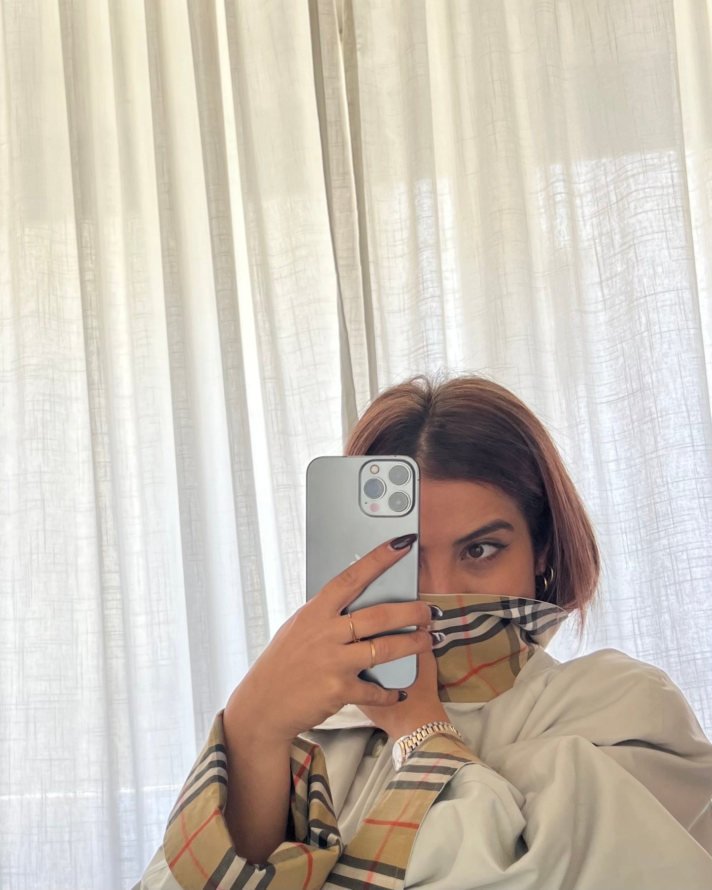 Trench burberry check