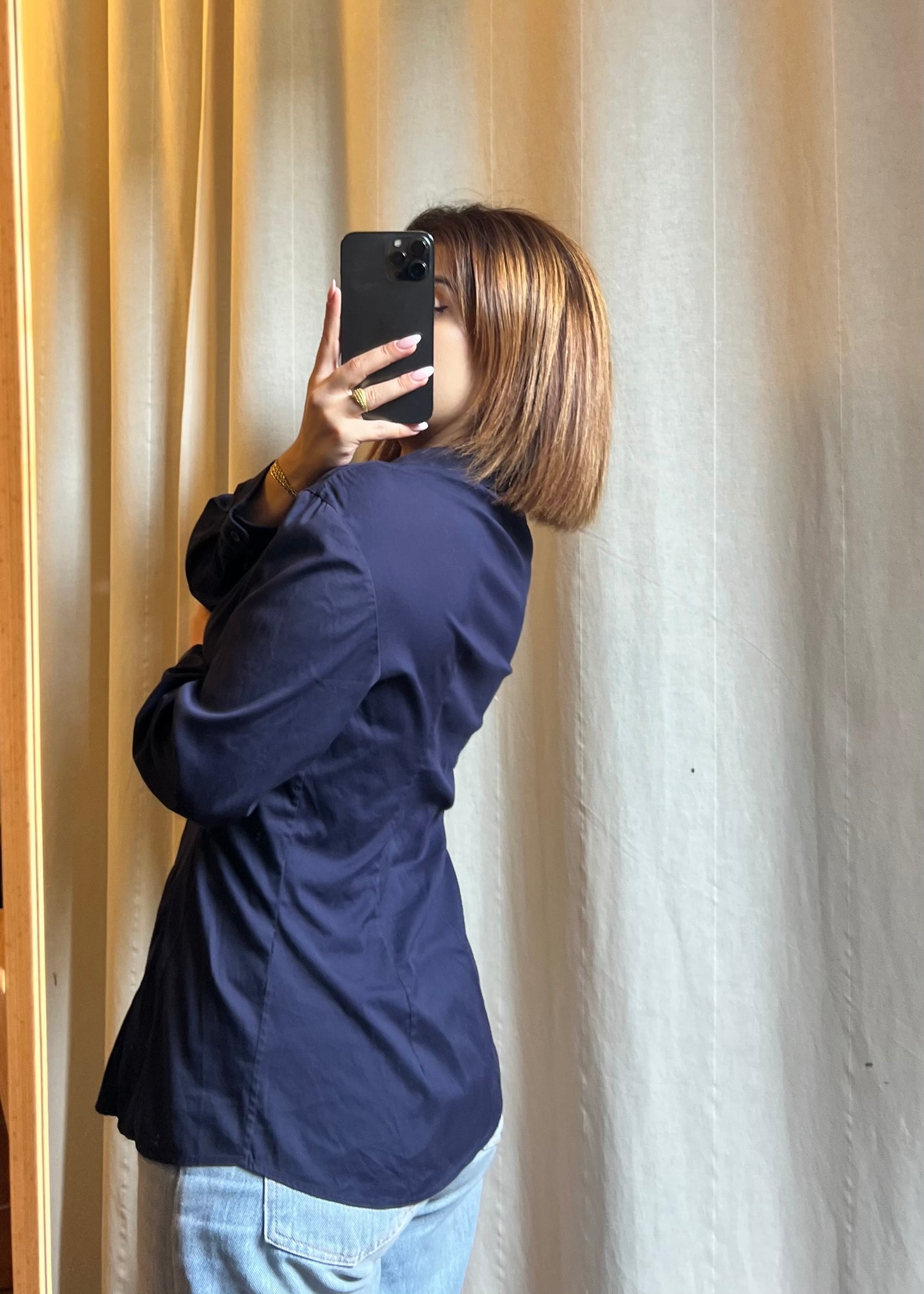 Camicia Prada in Cotone Stretch – Blu Notte