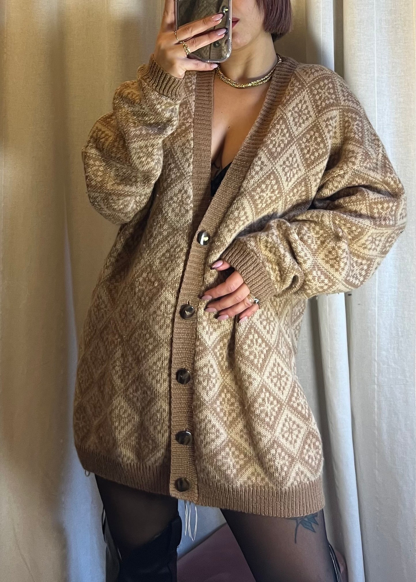 cardigan vintage in lana