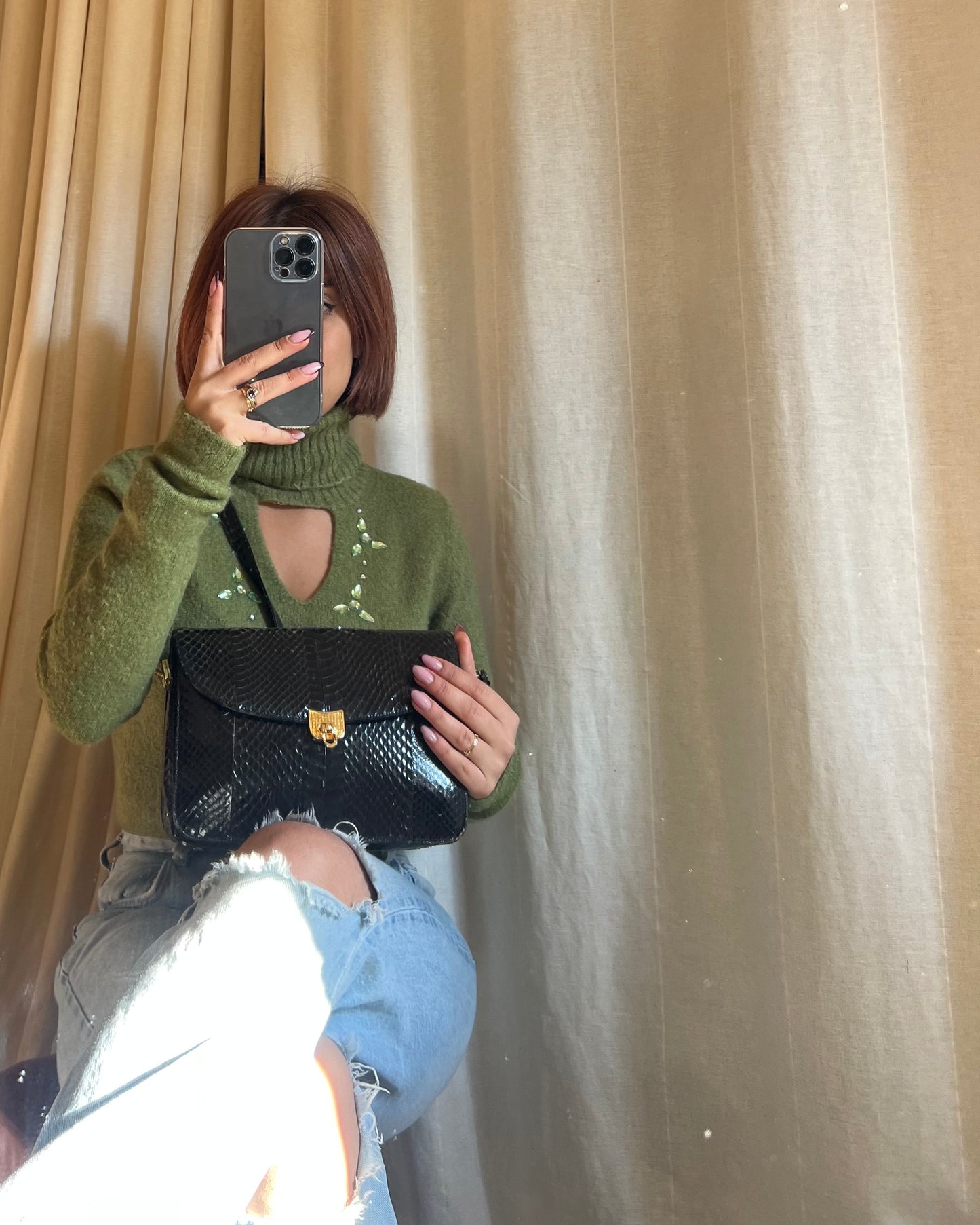 Borsa vintage in pitone