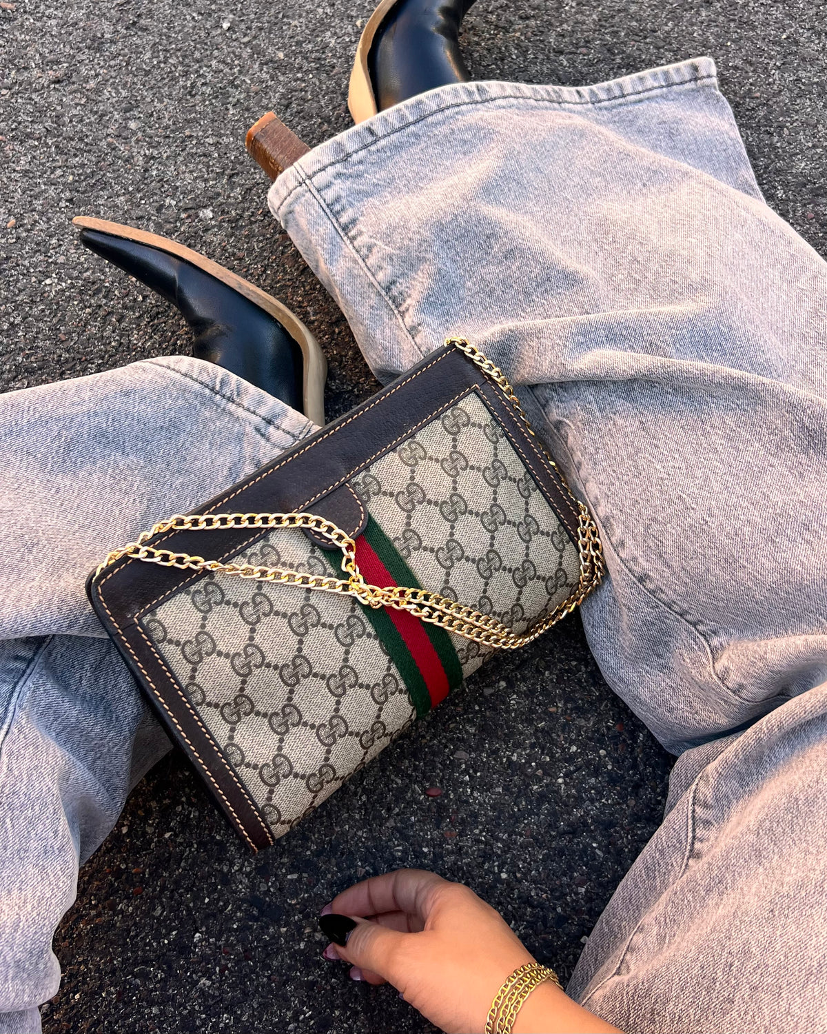 Borsa  Gucci Vintage ophidia Supreme Web