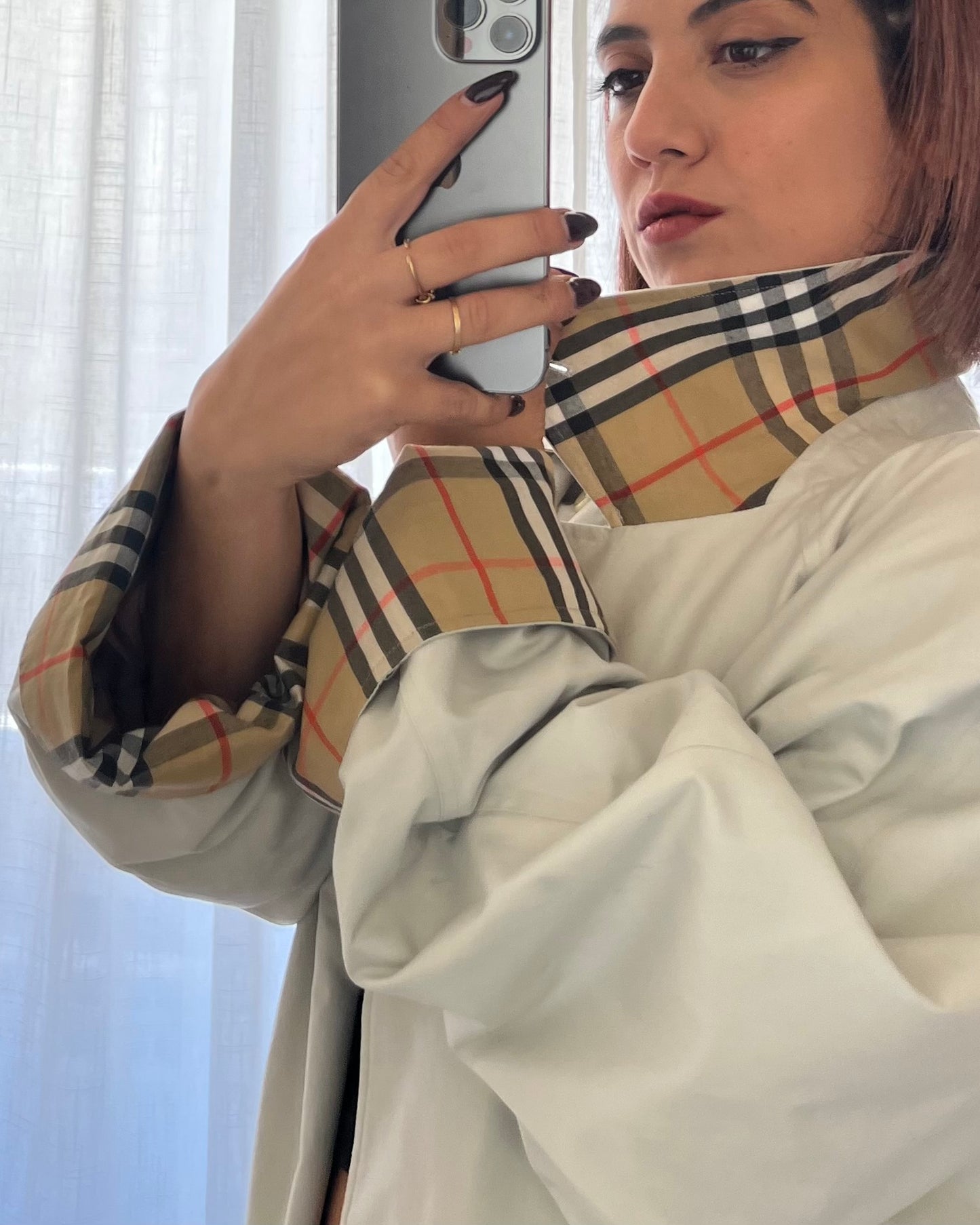 Trench burberry check