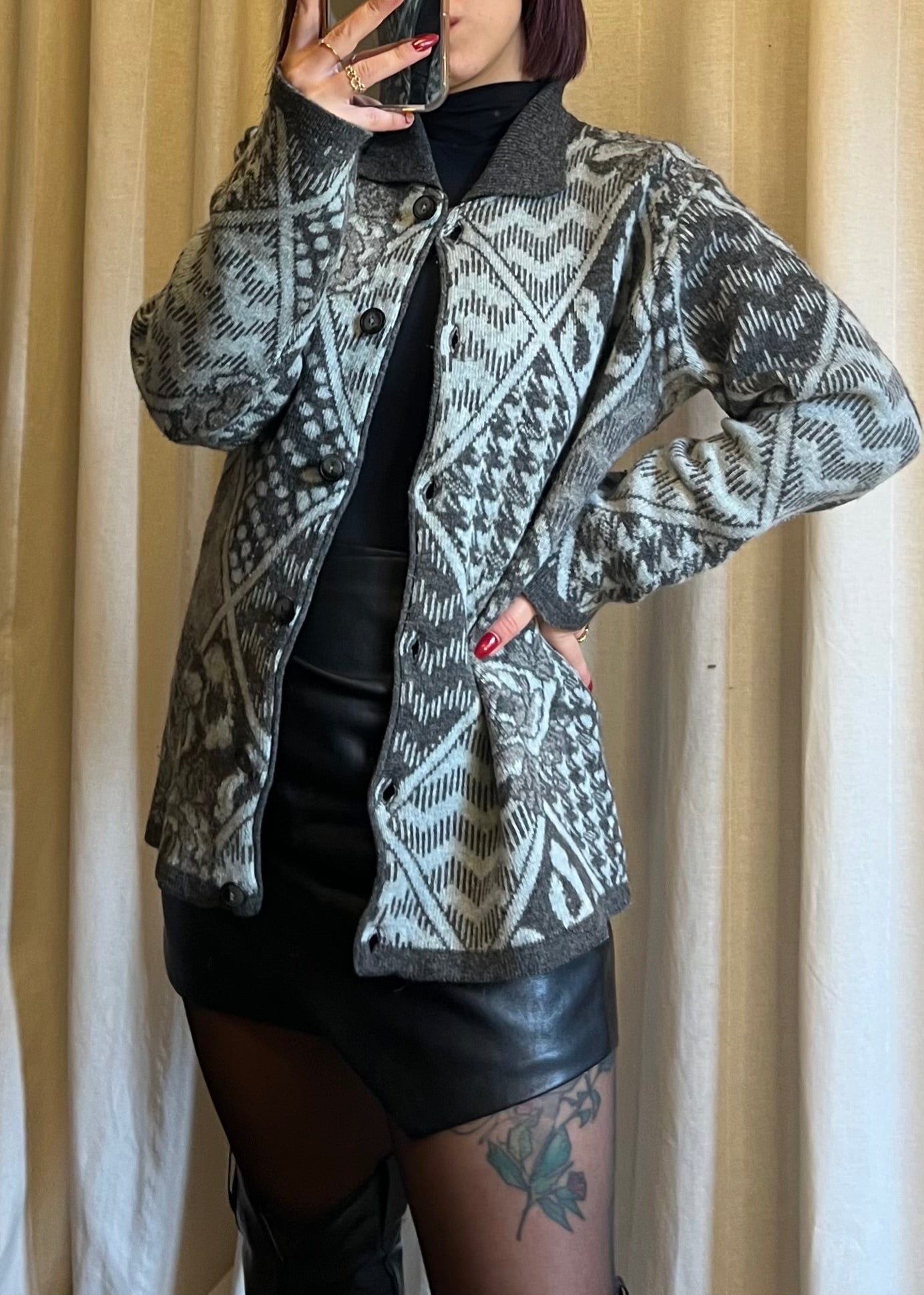 Cardigan vintage in lana