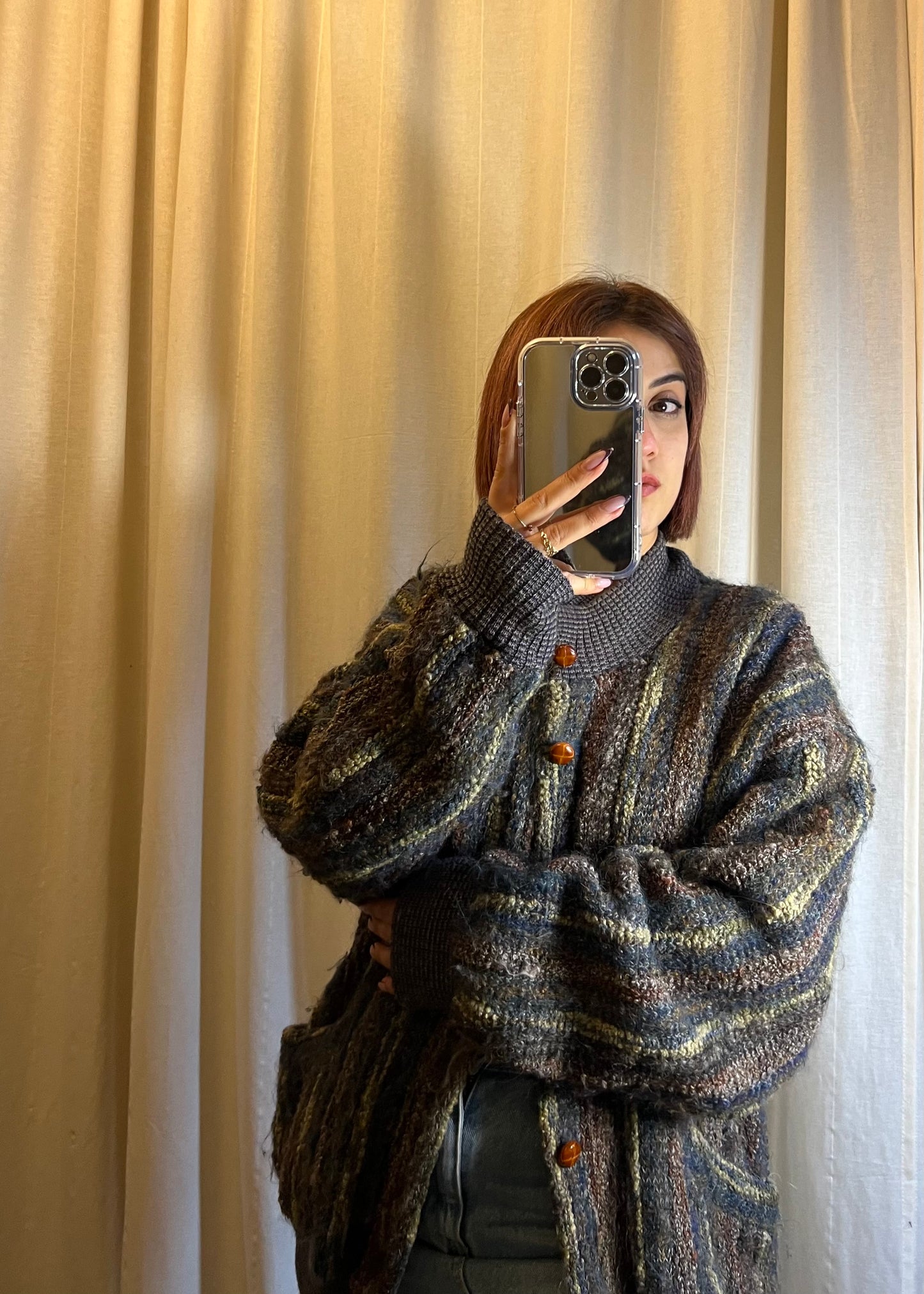 Bomber vintage in lana