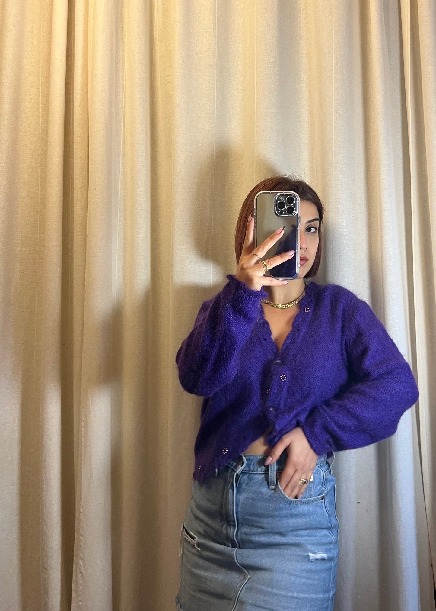 cardigan vintage in lana