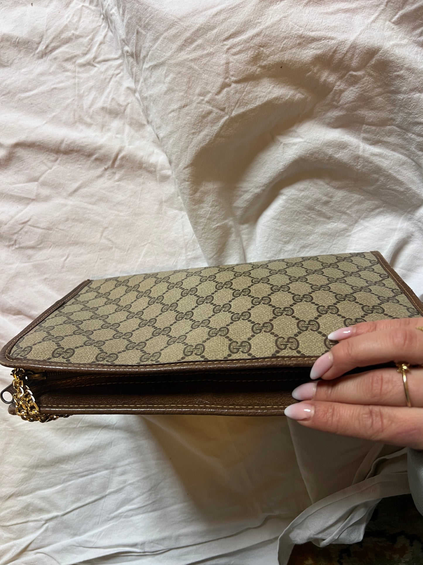 Clutch Gucci Vintage "Ophidia" in Tela Monogram GG - Anni '80