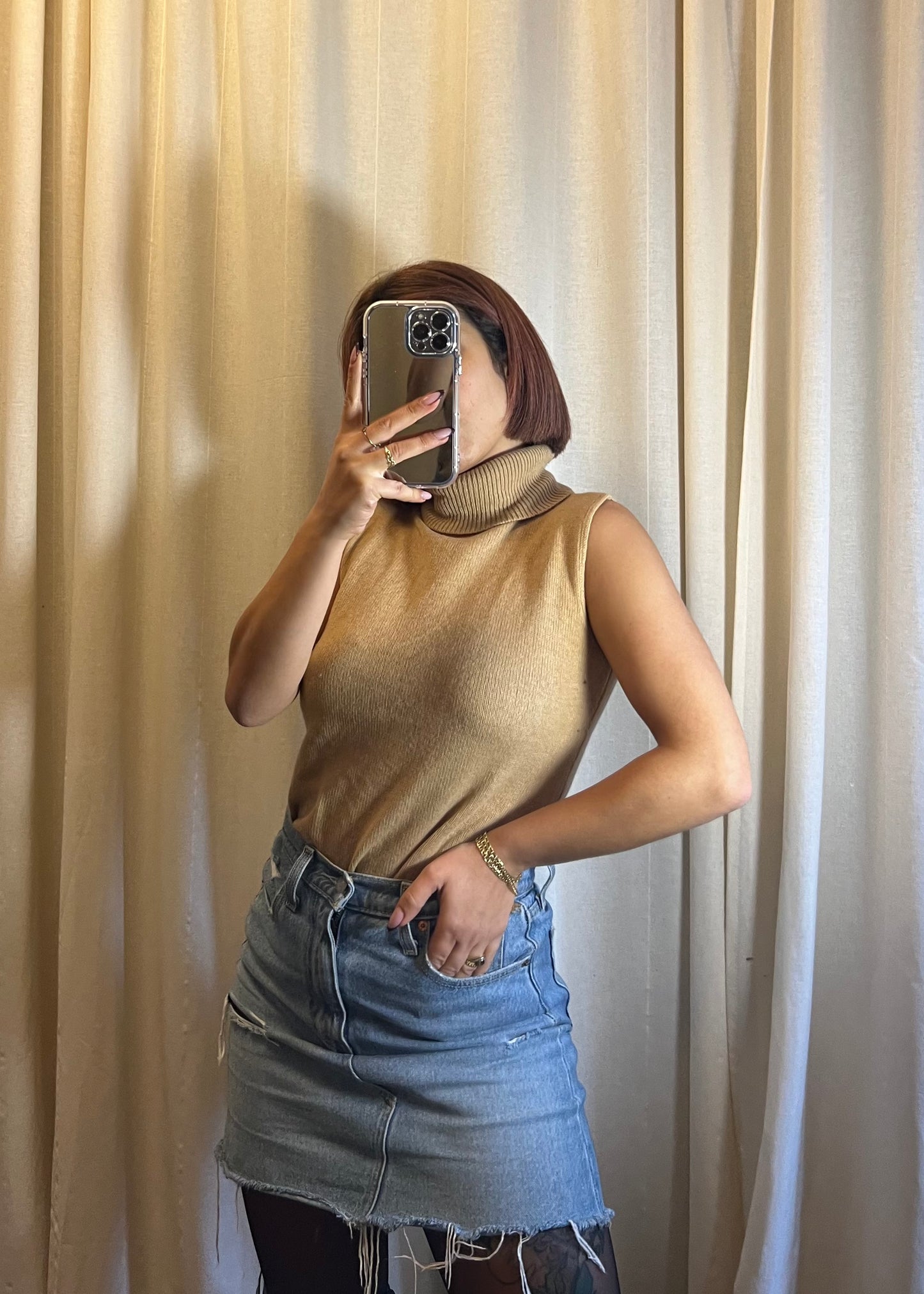 maglione in lana smanicato